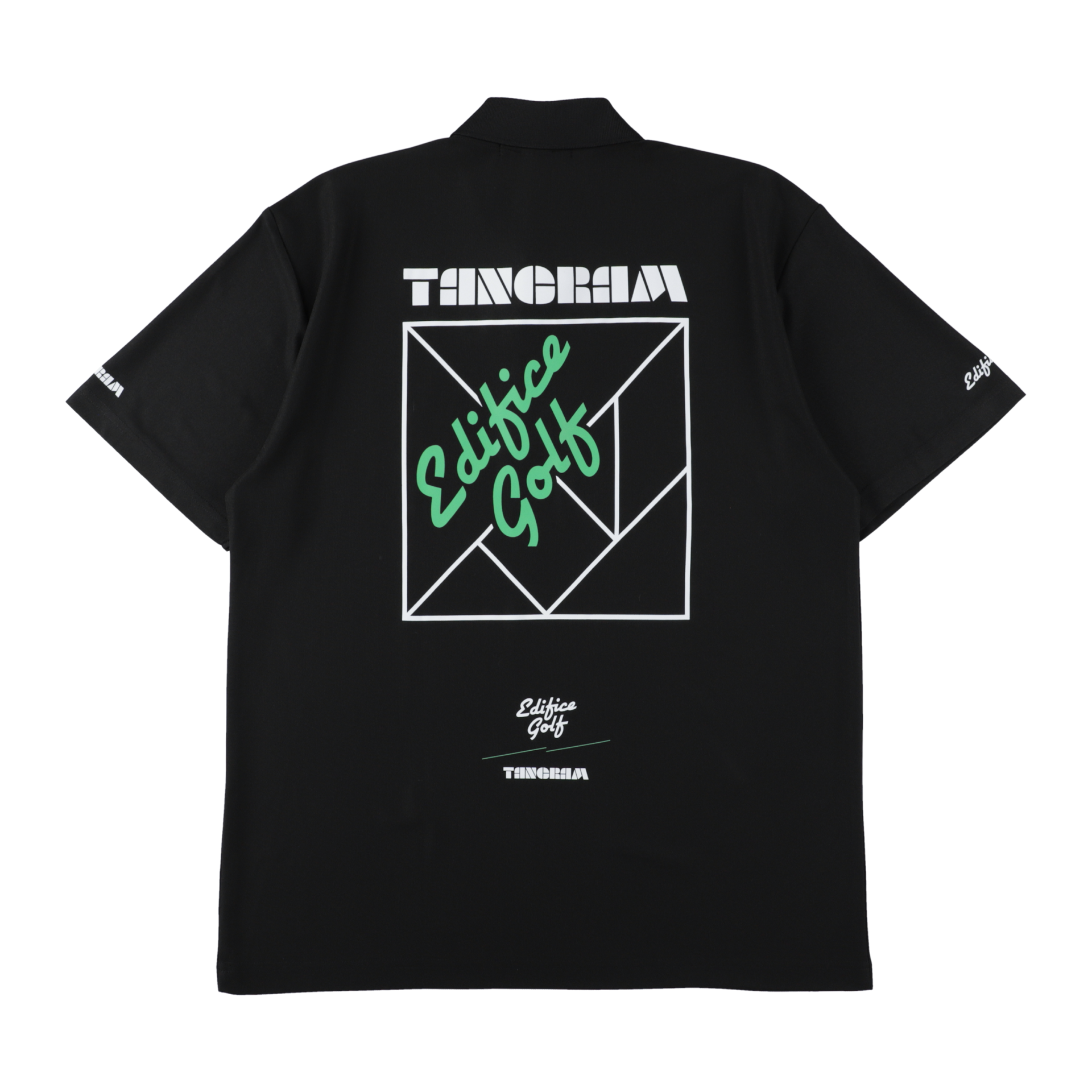 EDIFICE GOLF × TANGRAM 5TH ANNIV. POLO SHIRTS BLACK TGS-MPL129