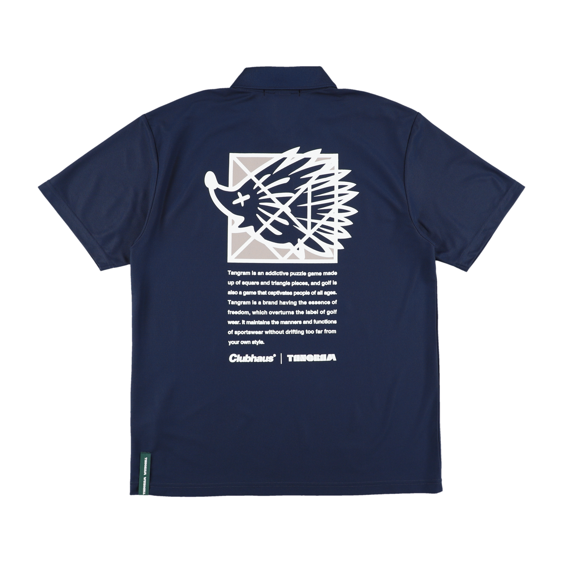 CLUBHAUS × TANGRAM TURF HEDGEHOG POLO SHIRTS INDIGO TGS-MPL40 CLUBHAUS × TANGRAM TURF HEDGEHOG POLO SHIRTS INDIGO TGS-MPL40