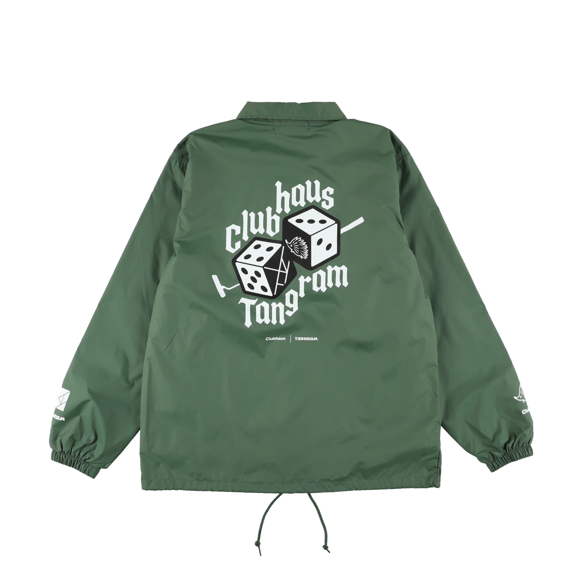 CLUBHAUS × TANGRAM DICE COACH JACKET GREEN TGA-MB17 CLUBHAUS × TANGRAM DICE COACH JACKET GREEN TGA-MB17