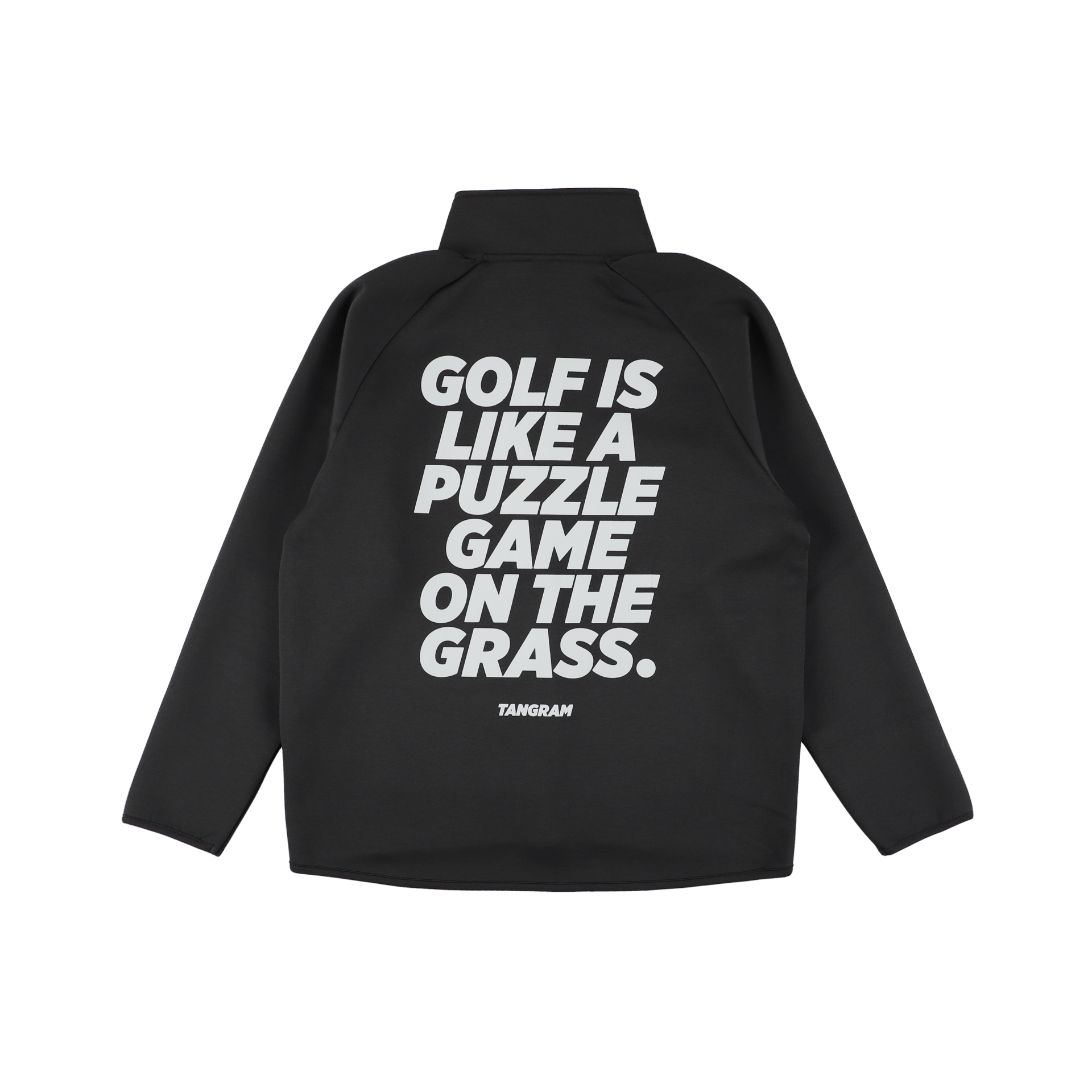 REFLECTOR BACK DOUBLE KNIT STAND JACKET BLACK TGA-MB23 – TANGRAM