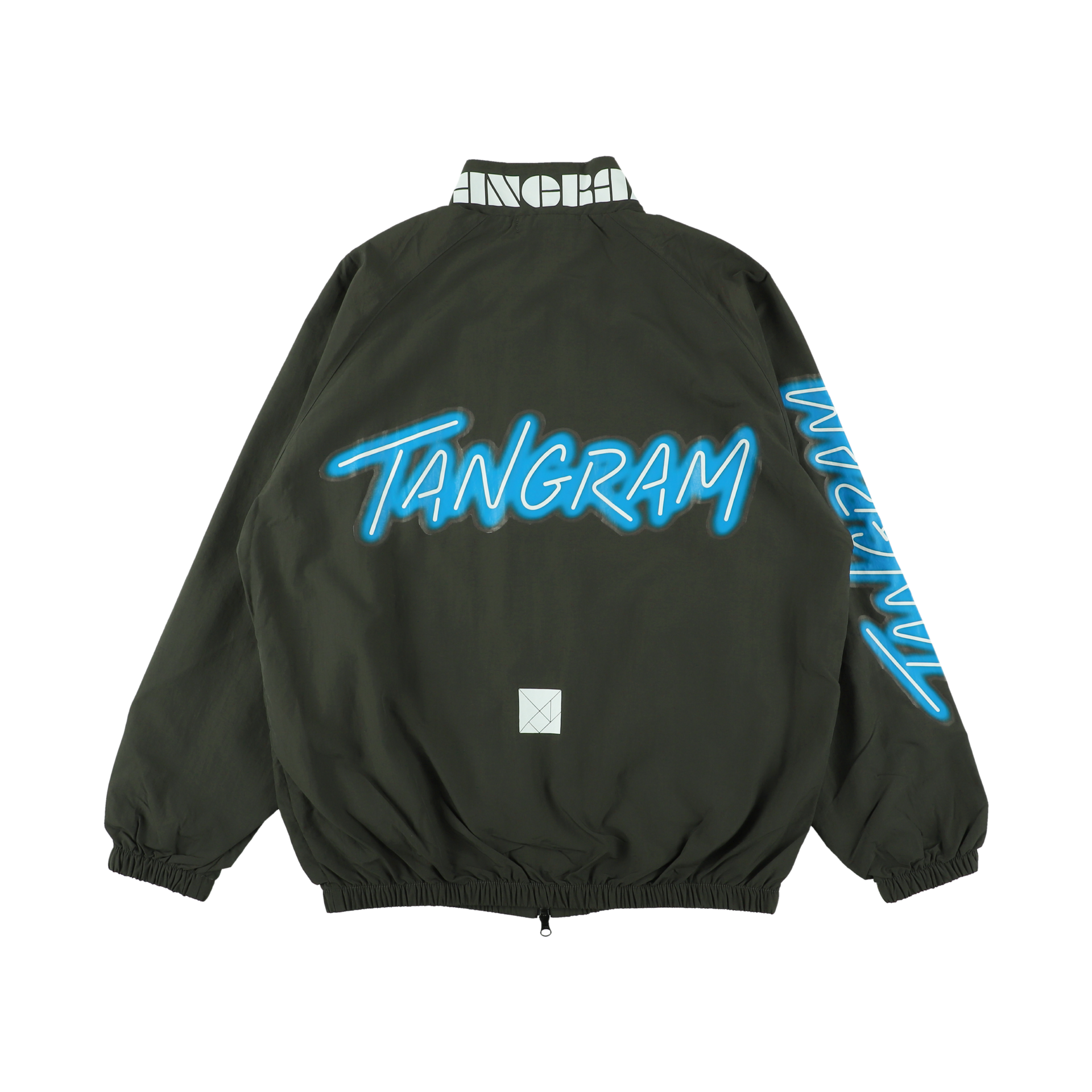 NEON LOGO NYLON TRAINING JACKET OLIVE TGA-MB34 – TANGRAM