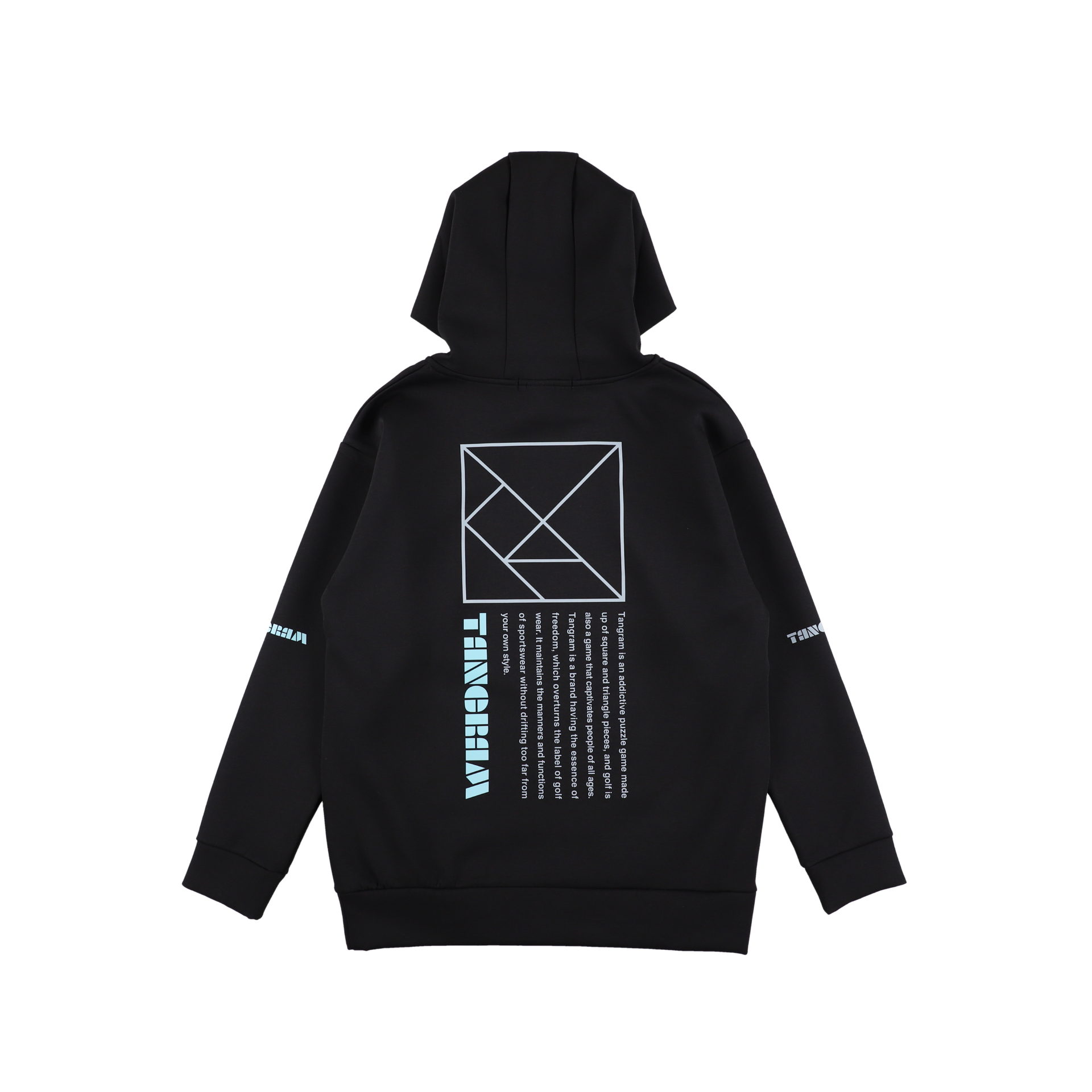 DOUBLE KNIT VERTICAL TURF LOGO HOODIE BLACK TGA-MF46 – TANGRAM