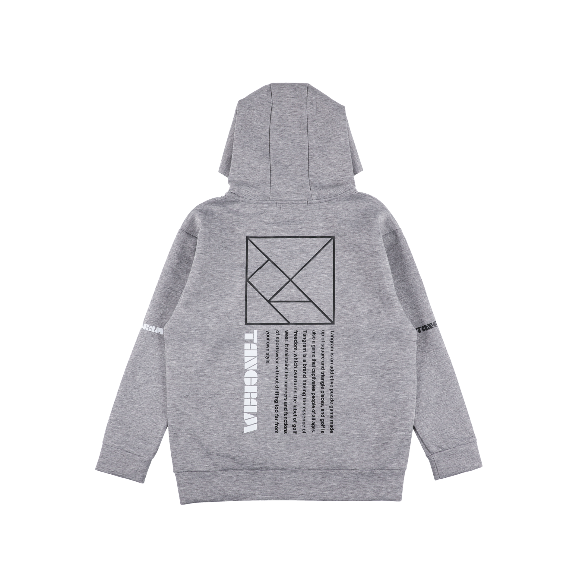 DOUBLE KNIT VERTICAL TURF LOGO HOODIE GRAY TGA-MF46 – TANGRAM