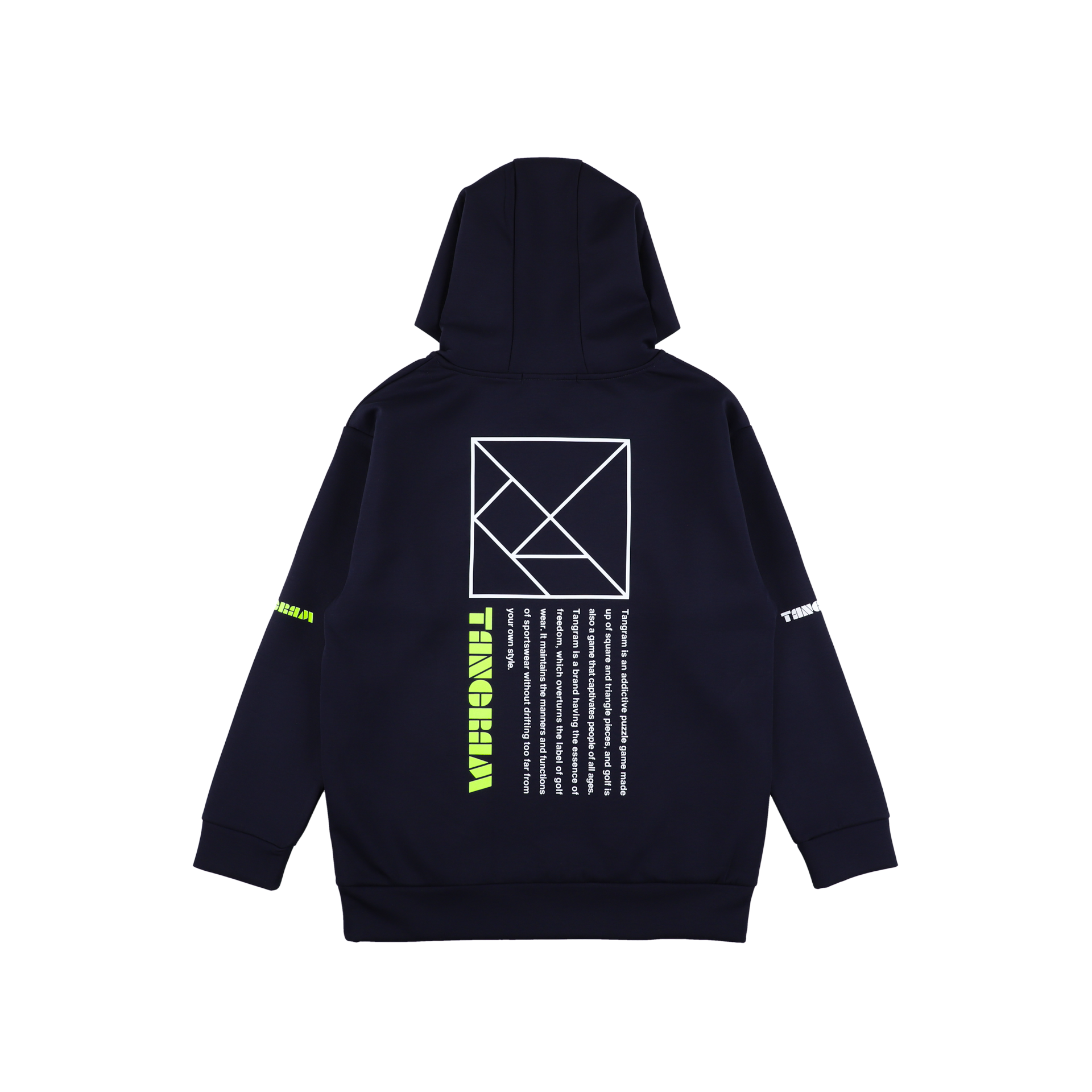 DOUBLE KNIT VERTICAL TURF LOGO HOODIE NAVY TGA-MF46 – TANGRAM