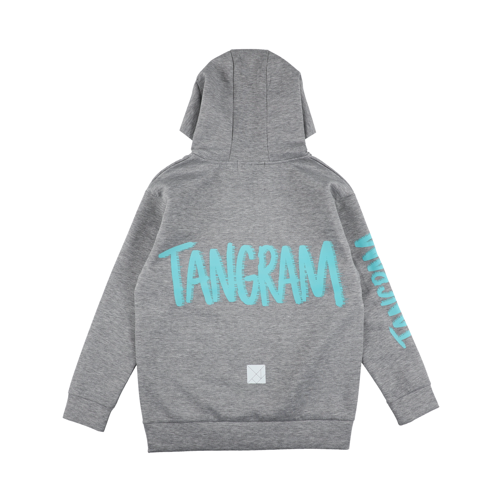 DOUBLE KNIT HANDWRITING LOGO HOODIE GRAY TGA-MF52 – TANGRAM