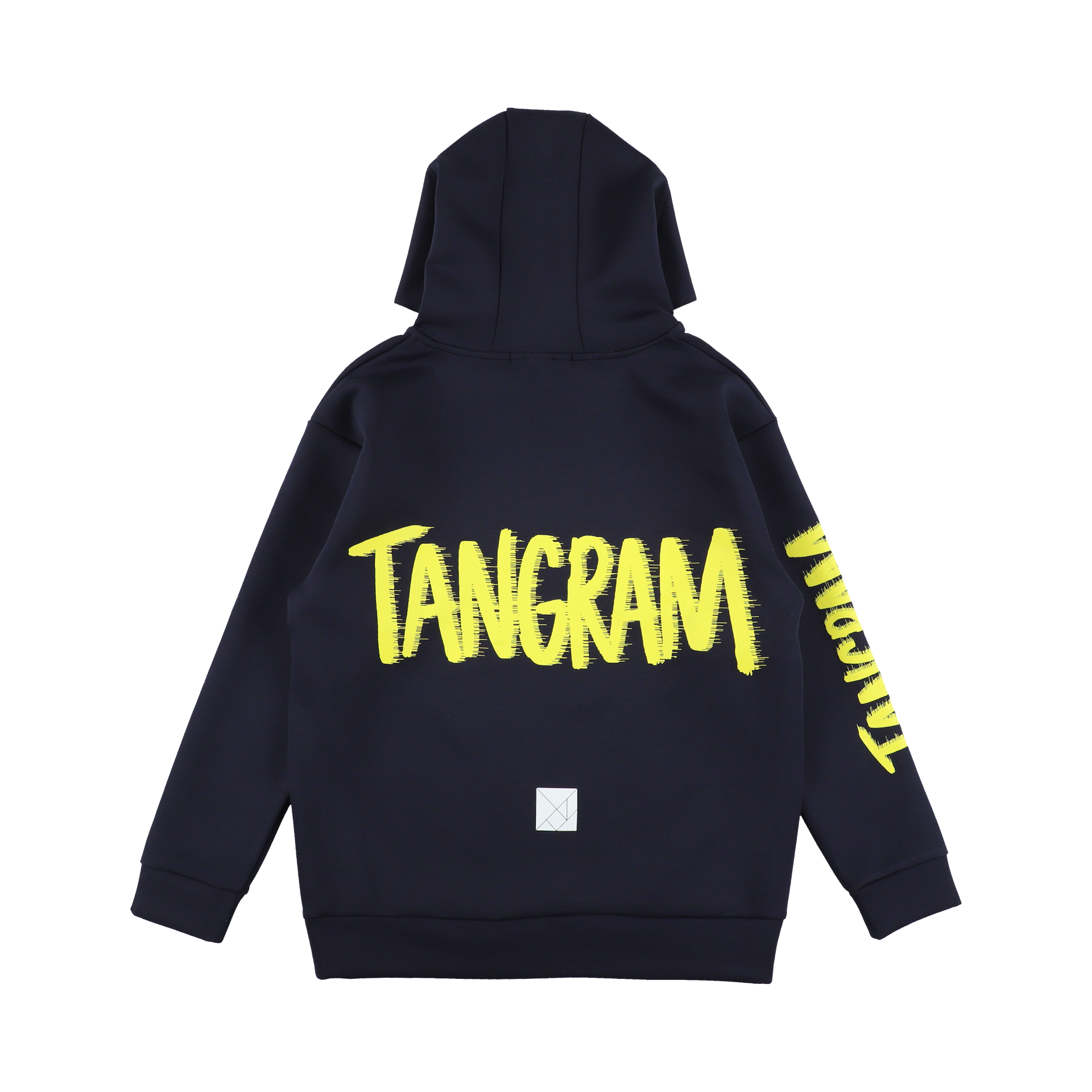 DOUBLE KNIT HANDWRITING LOGO HOODIE NAVY TGA-MF52 – TANGRAM