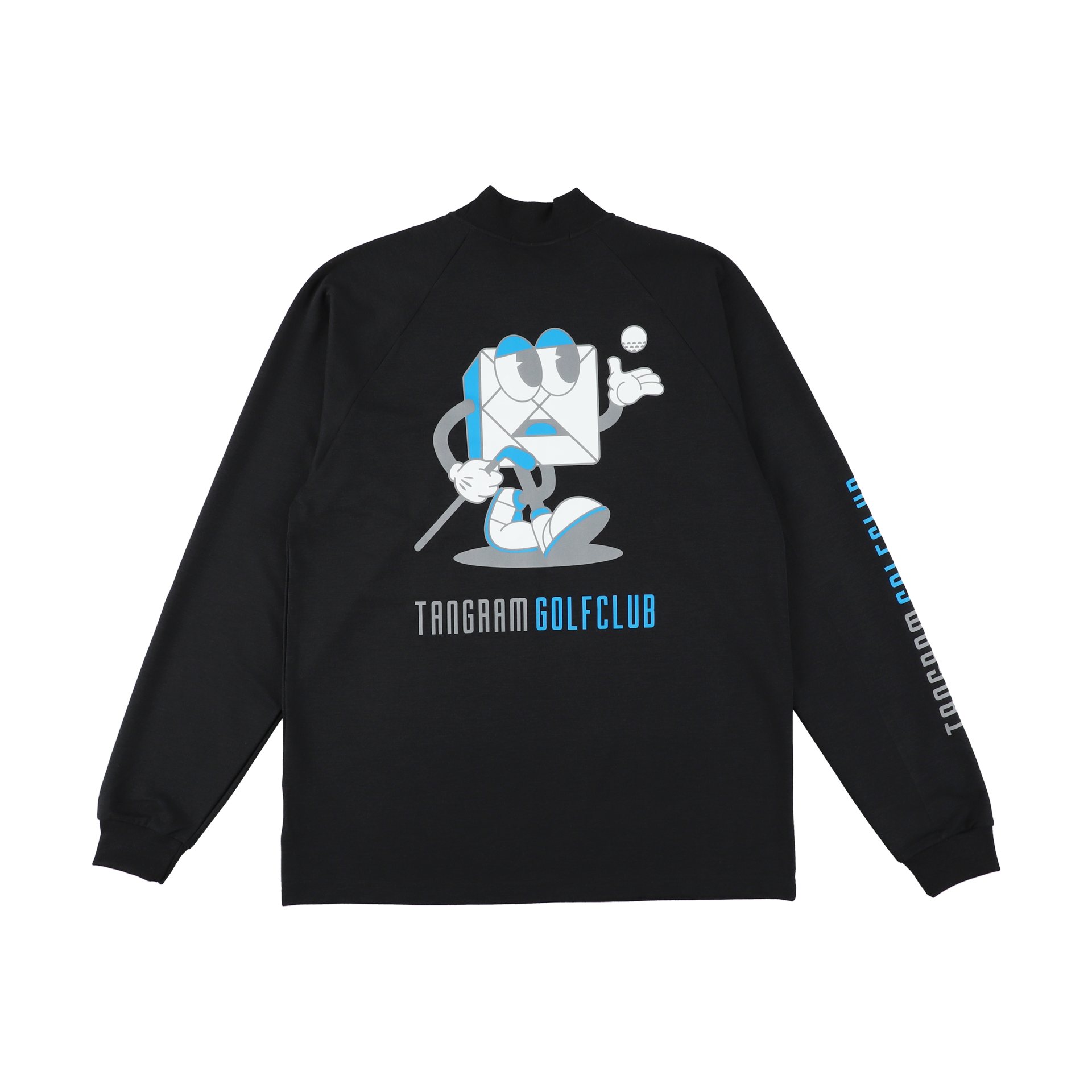 CLUBHAUS クラブハウス TANGRAM タングラム コラボ モックネック CLUBHAUS × TANGRAM DICE AIR MOCKNECK TEE BLACK TGA-MT143