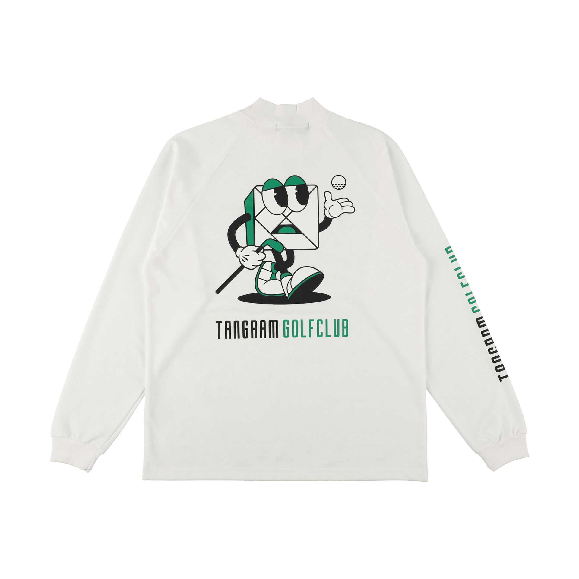 GOLF CLUB PUZZLE CHARACTER AIR MOCKNECK TEE WHITE TGA-MT169 – TANGRAM GOLF CLUB PUZZLE CHARACTER AIR MOCKNECK TEE WHITE TGA-MT169 – TANGRAM