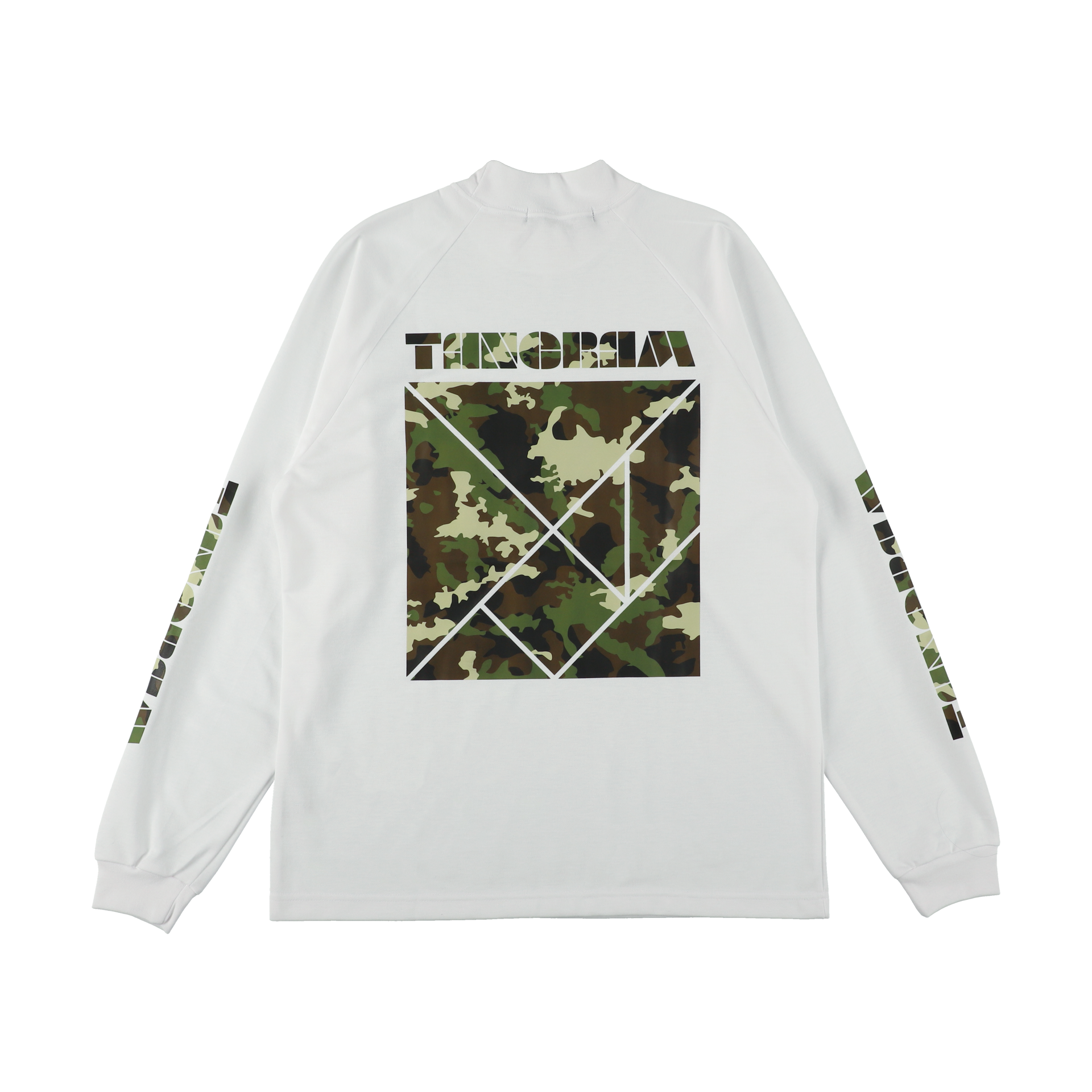 CAMO LOGO AIR MOCKNECK TEE WHITE TGA-MT171 – TANGRAM