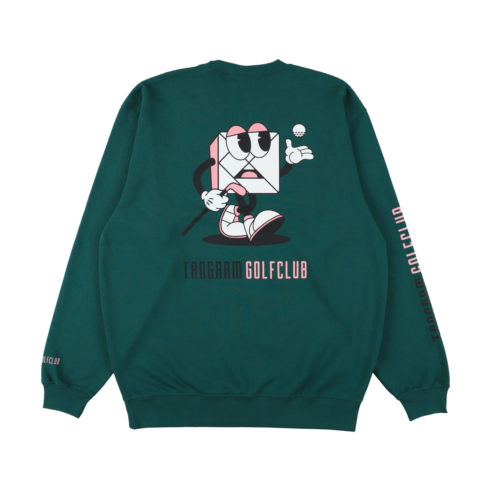 GOLF CLUB PUZZLE CHARACTER SWEAT CREW GREEN TGA-MT174 – TANGRAM