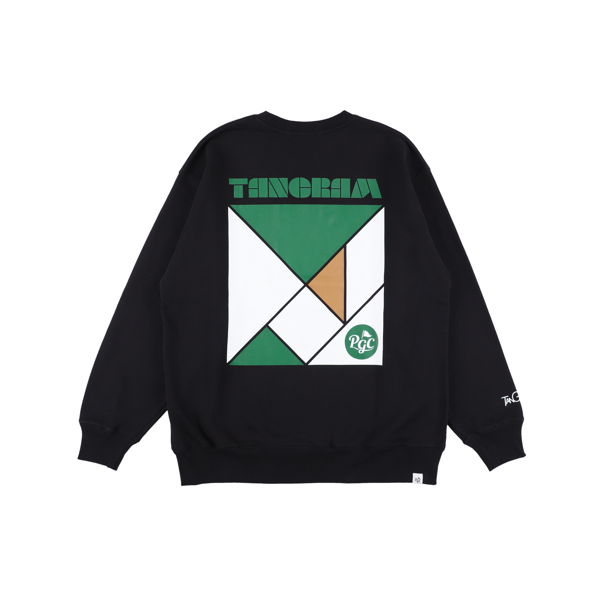 PGC × TANGRAM HEAVY WEIGHT CREW BLACK TGA-MT179