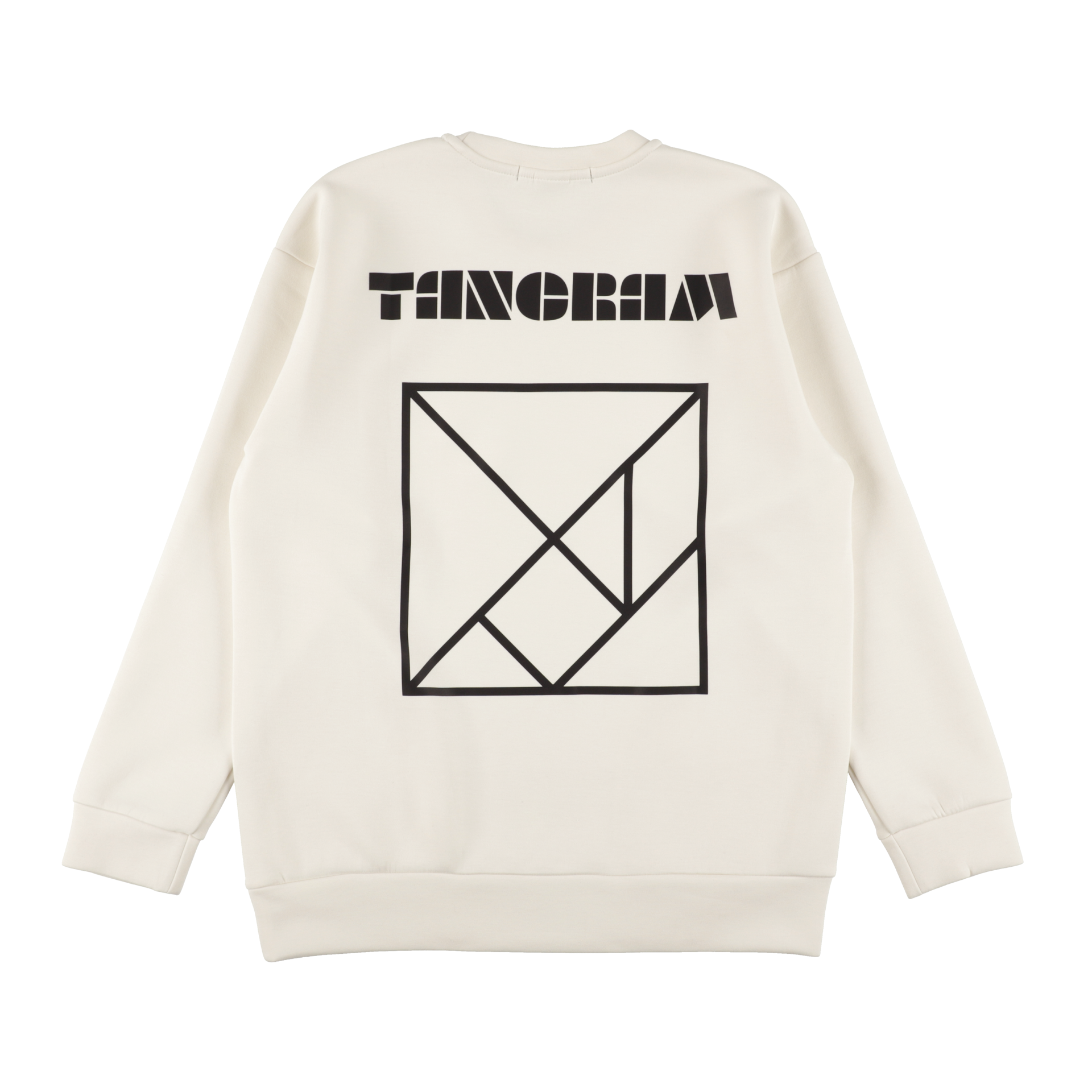 DOUBLE KNIT BASIC LOGO CREW OFF WHITE TGA-MT201 – TANGRAM