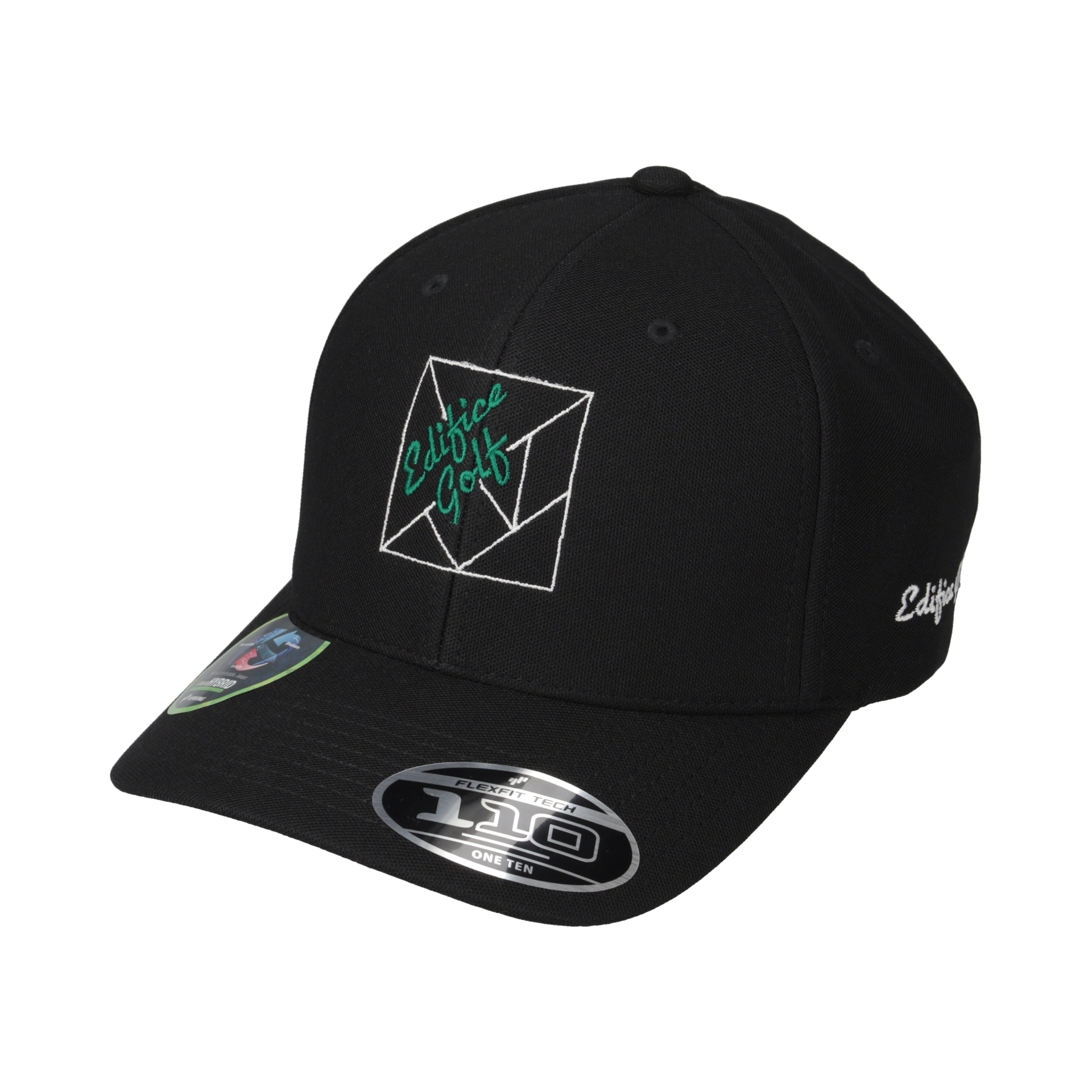 EDIFICE GOLF × TANGRAM FLEXFIT 110® CAP BLACK TGA-UCAP46
