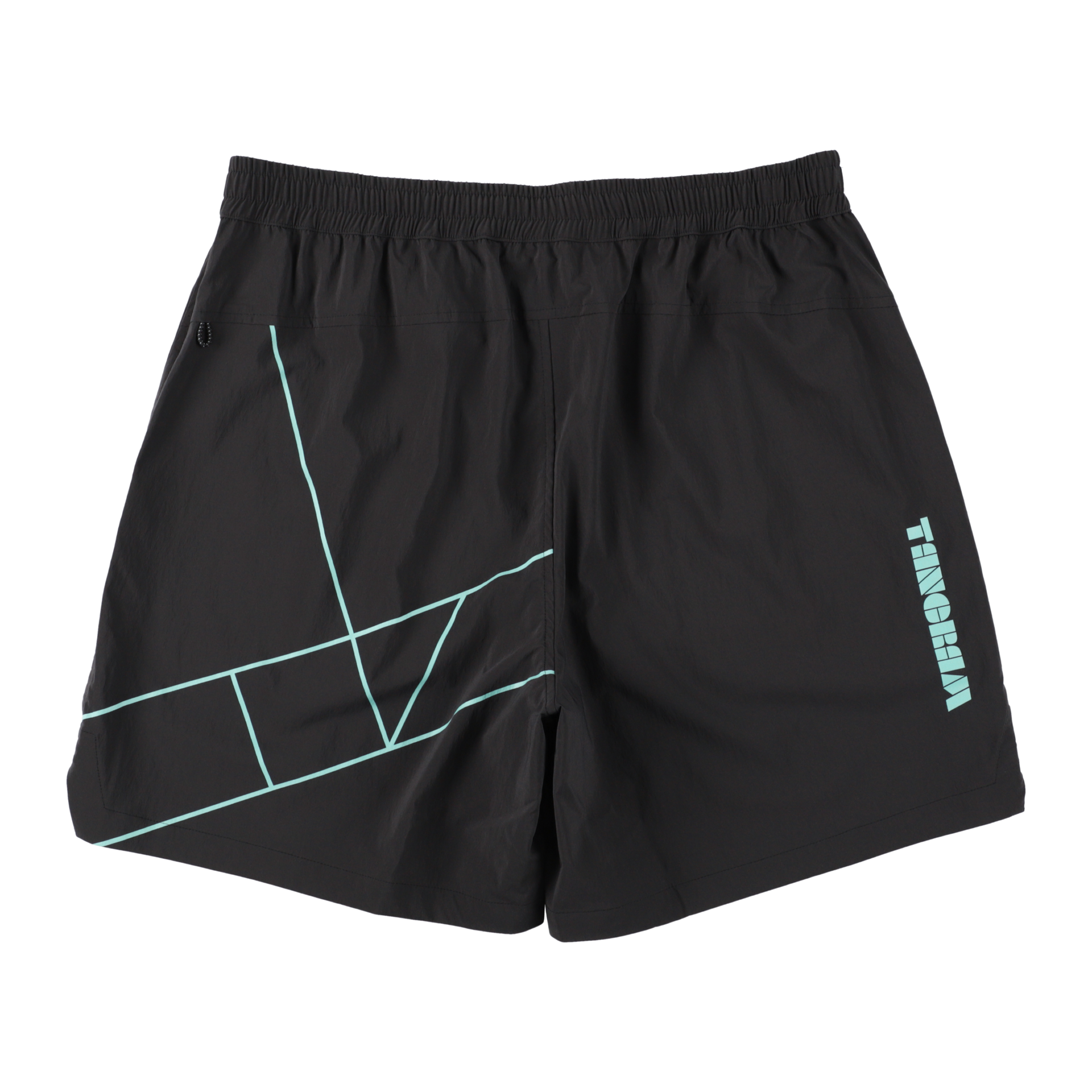 TANGRAM 黒 ショートパンツ Lサイズ EFFLORESCENCE × TANGRAM NYLON STRETCH SHORTS BLACK TGS-MP95