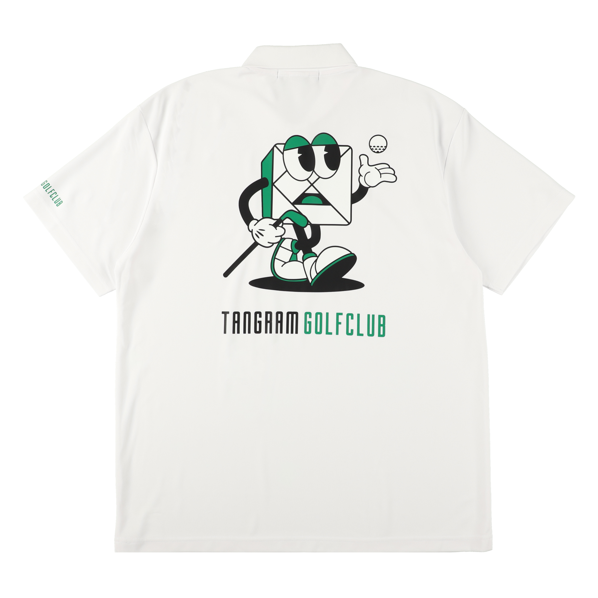 GOLF CLUB PUZZLE CHARACTER POLO SHIRTS WHITE TGS-MPL104
