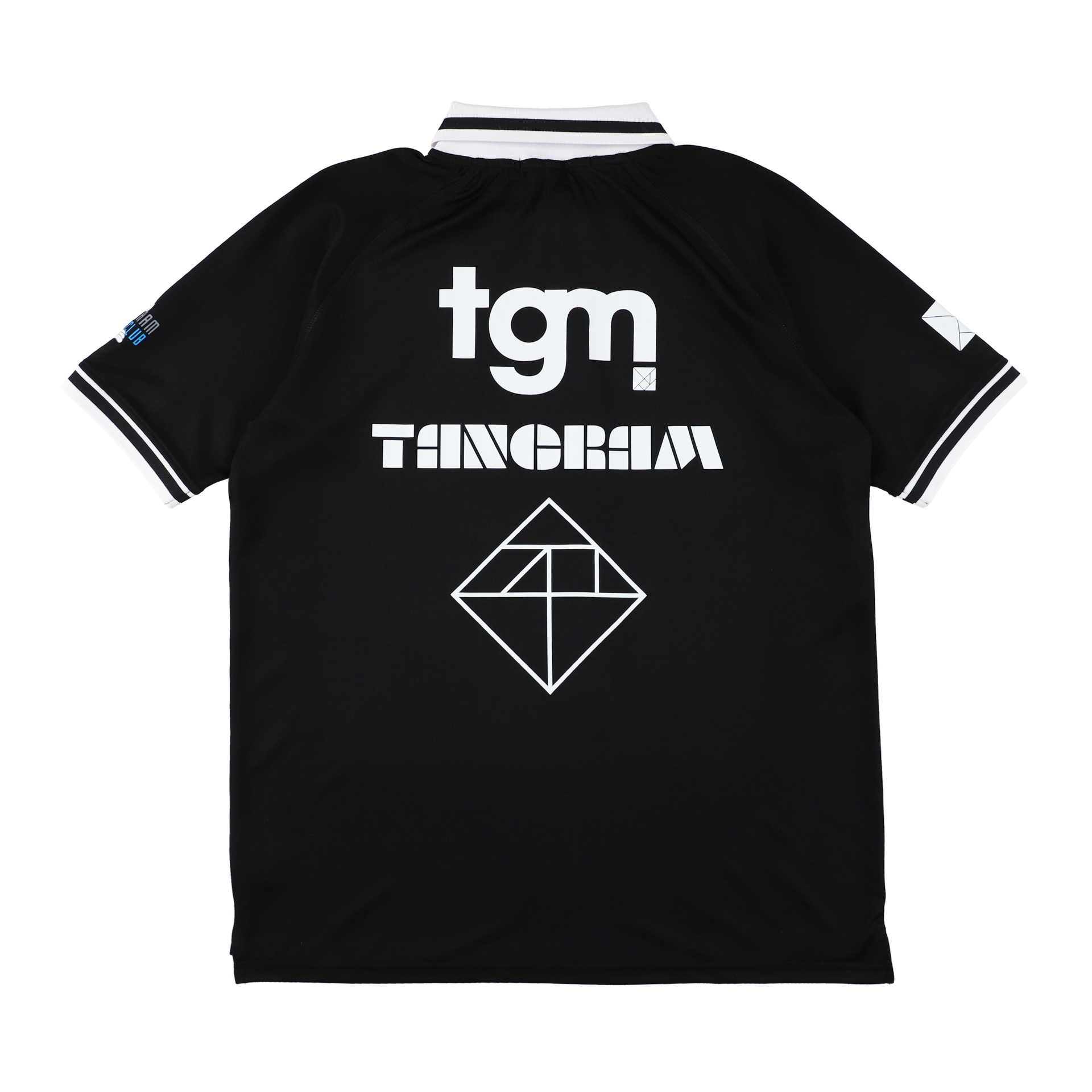 LINE PUZZLE LOGO ACTIVE POLO SHIRTS BLACK TGS-MPL111 – TANGRAM