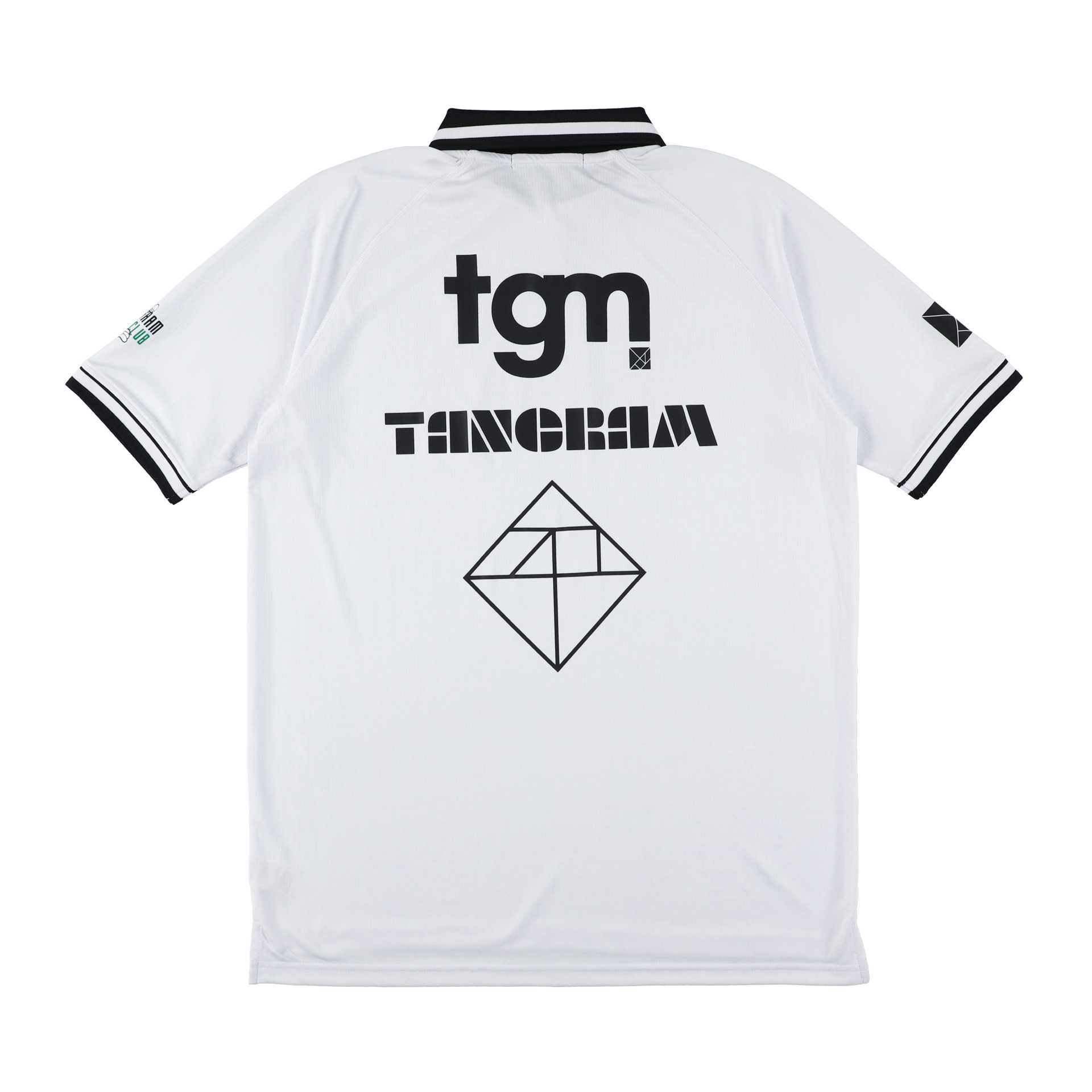 TANGRAM Stripe Active Polo Mサイズ　未使用 LINE PUZZLE LOGO ACTIVE POLO SHIRTS WHITE TGS-MPL111【予約