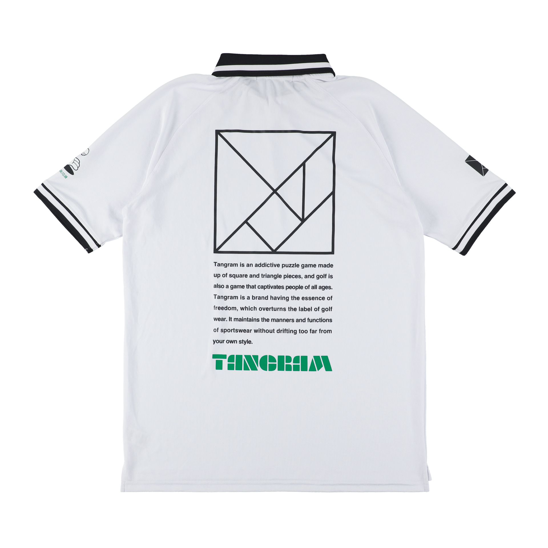 TURF LOGO ACTIVE POLO SHIRTS WHITE TGS-MPL112 – TANGRAM