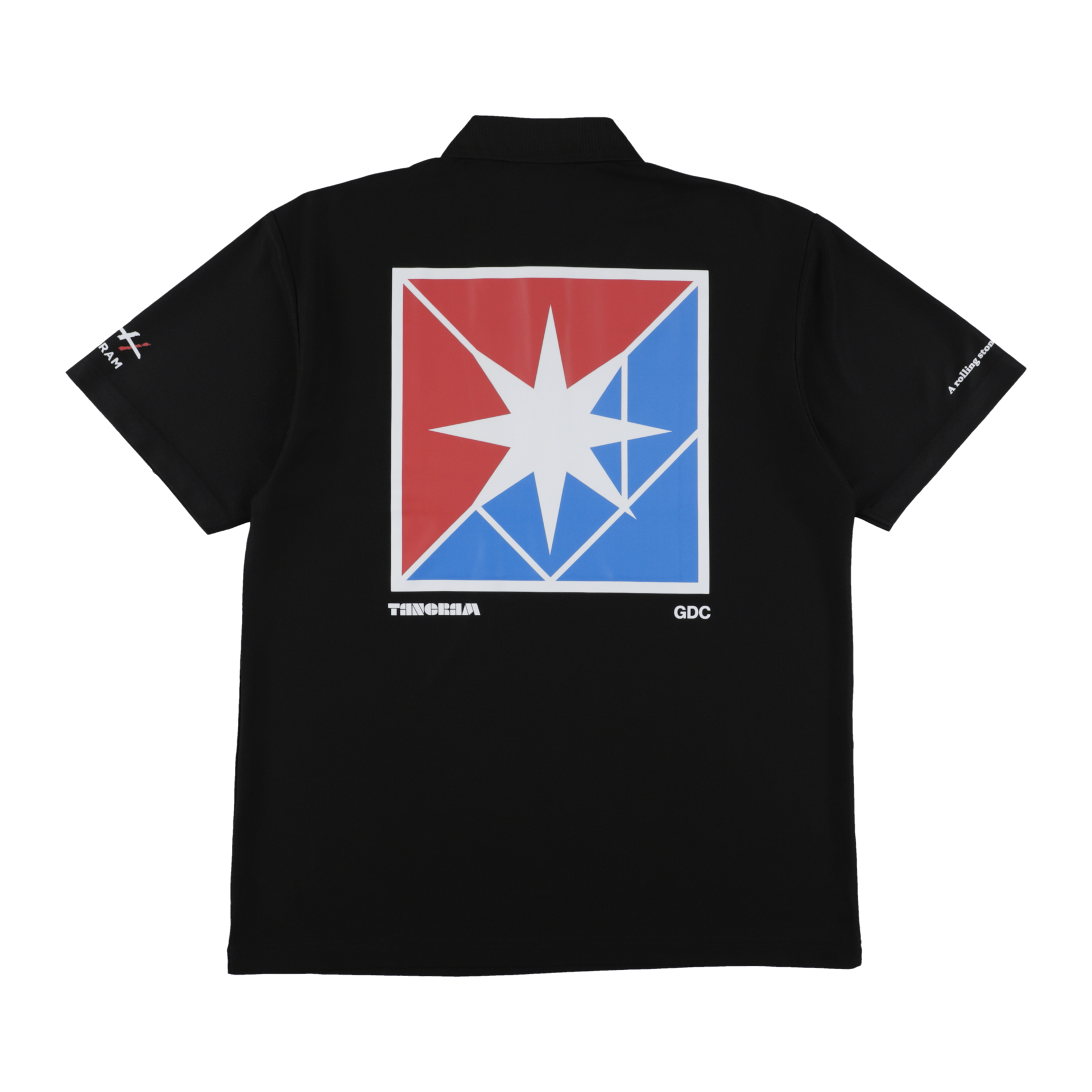 GDC×TANGRAM 5TH ANNIV. TRICO POLO SHIRTS BLACK TGS-MPL122