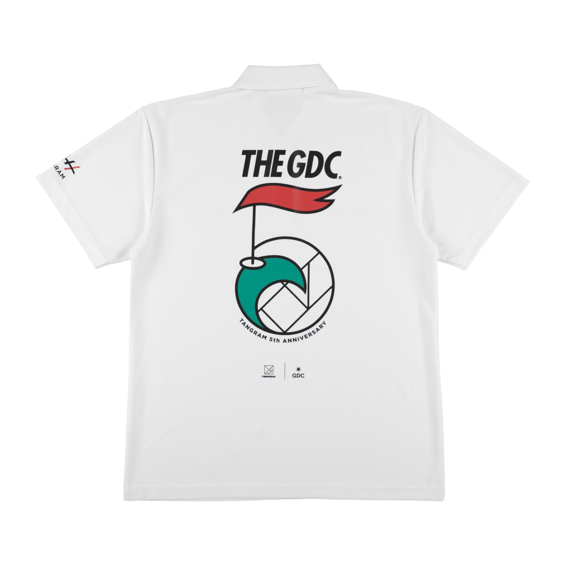 GDC×TANGRAM 5TH ANNIV. WING FLAG POLO SHIRTS WHITE TGS-MPL123