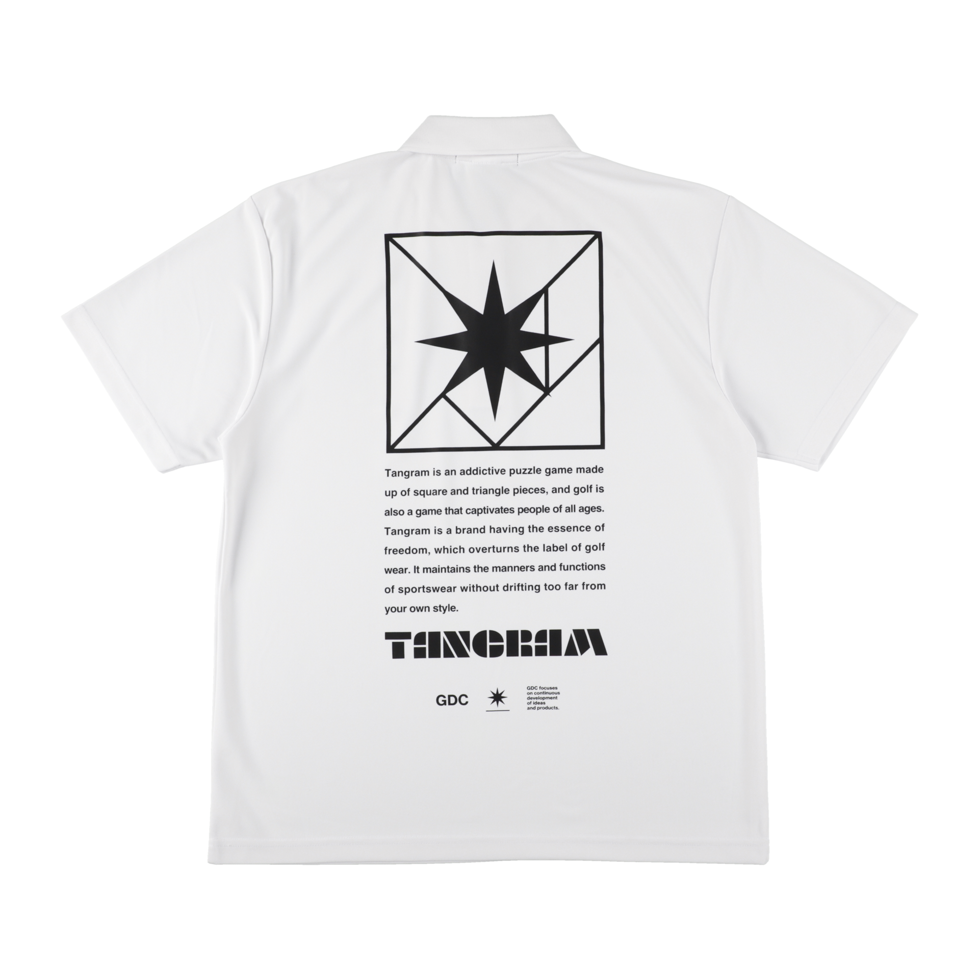 GDC×TANGRAM 5TH ANNIV. TURF STAR POLO SHIRTS WHITE TGS-MPL124