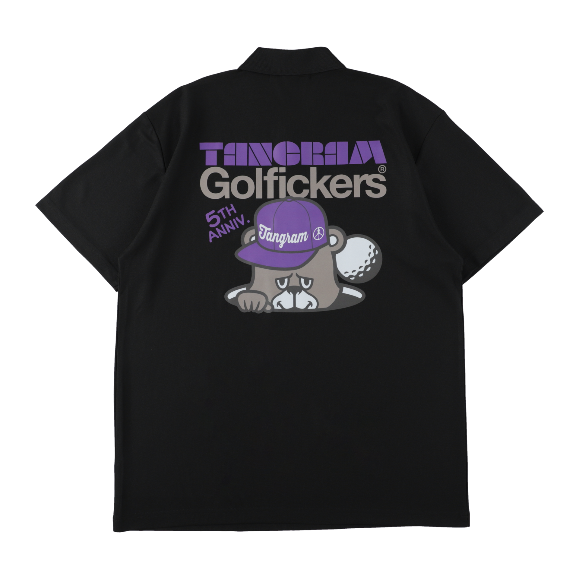 Golfickers × TANGRAM 5周年記念 ポロシャツ ブラック Golfickers × TANGRAM 5TH ANNIV. POLO SHIRTS BLACK TGS-MPL127【受注