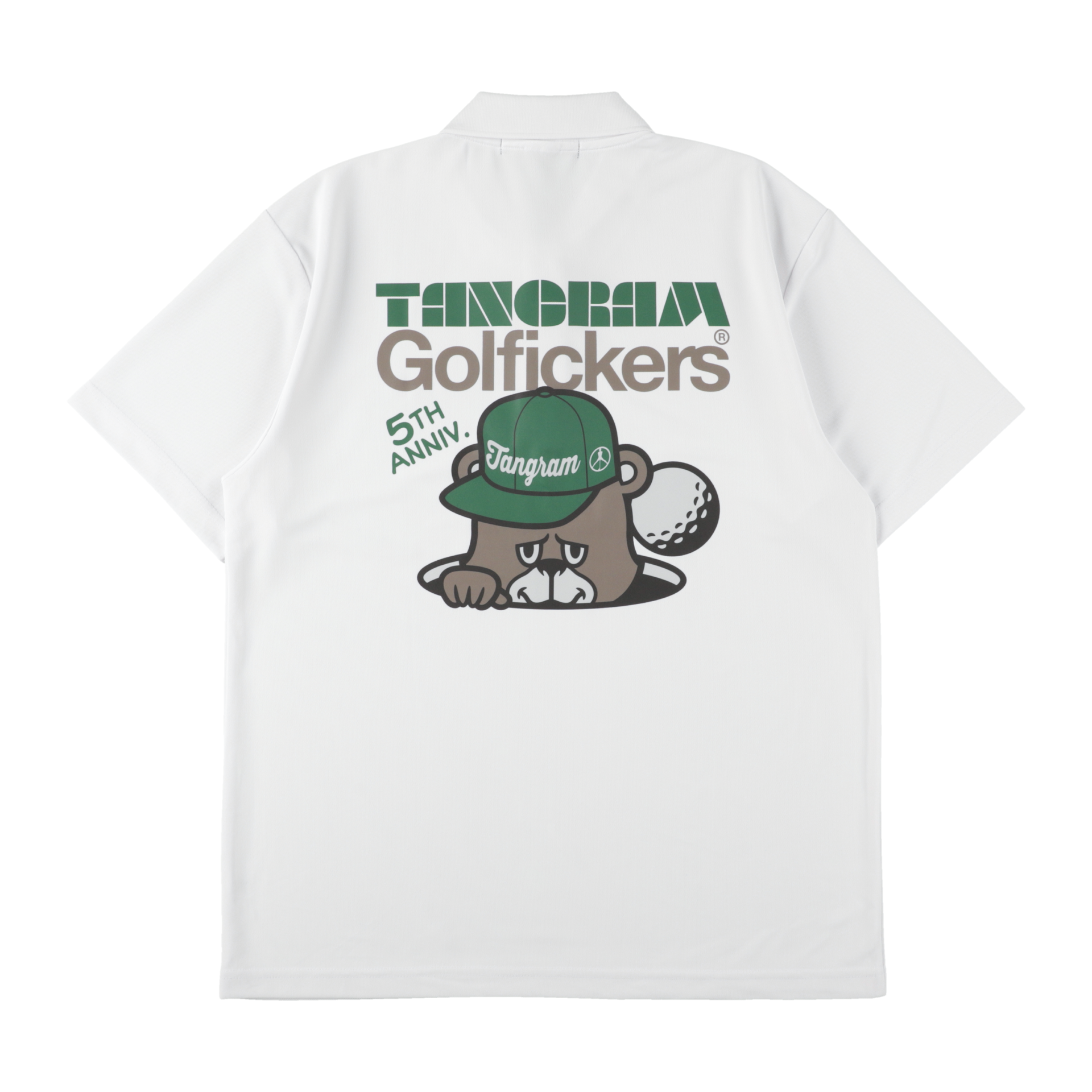 Golfickers × TANGRAM 5TH ANNIV. POLO SHIRTS WHITE TGS-MPL127【受注
