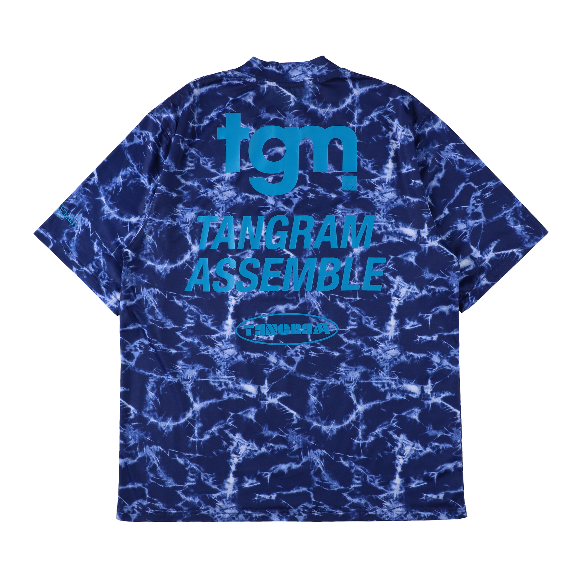 TIE-DYE TURF MOCK NECK BLUE TGS-MT124 – TANGRAM