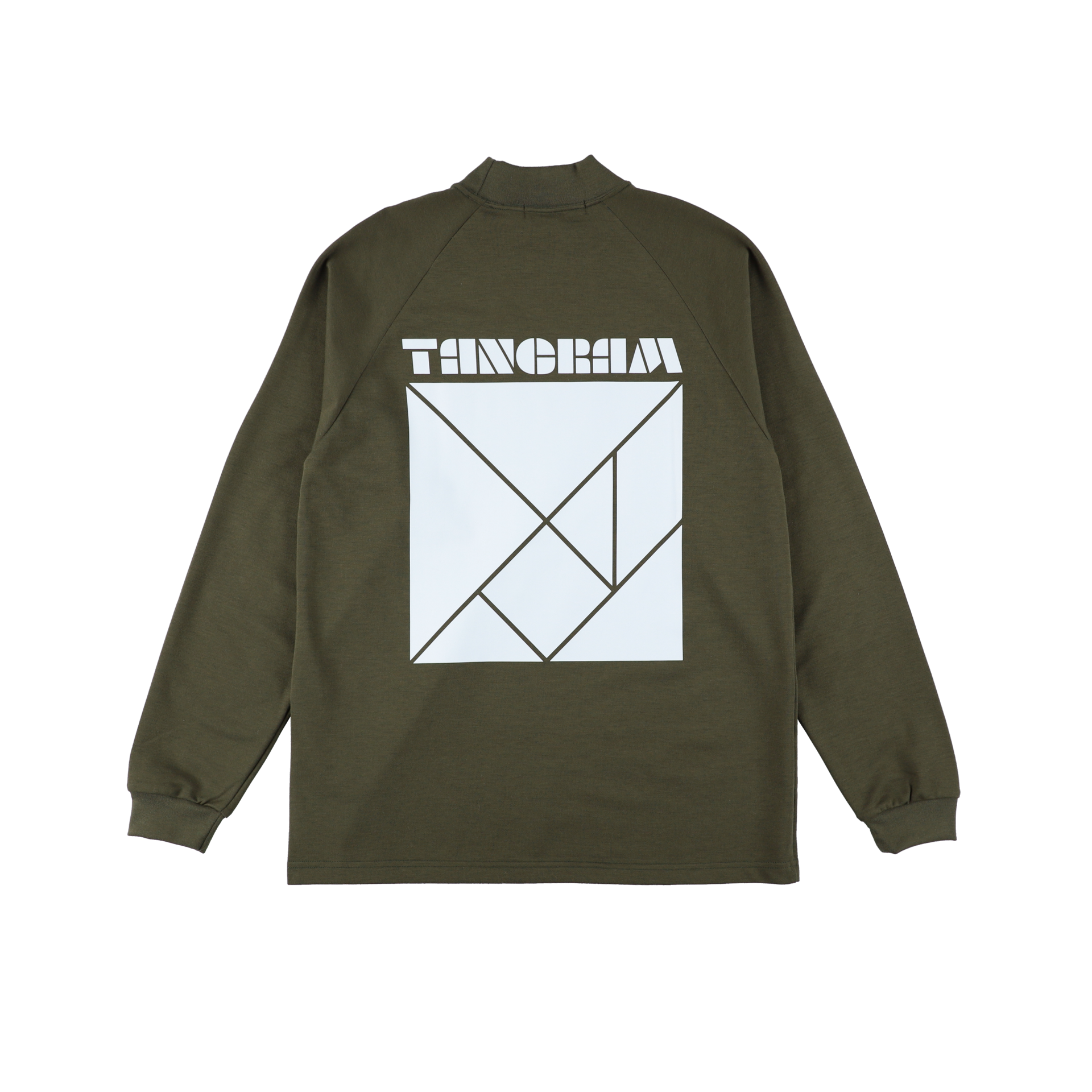 PUZZLE LOGO AIR MOCKNECK TEE KHAKI TGS-MT156 – TANGRAM
