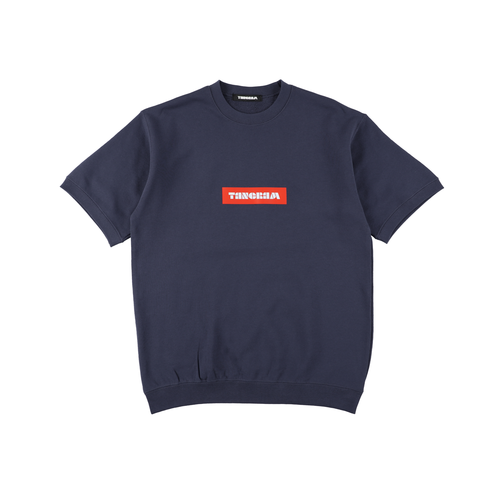 SQUARE LOGO HALF SLEEVE SWEAT CREW INDIGO TGS-MT158 – TANGRAM