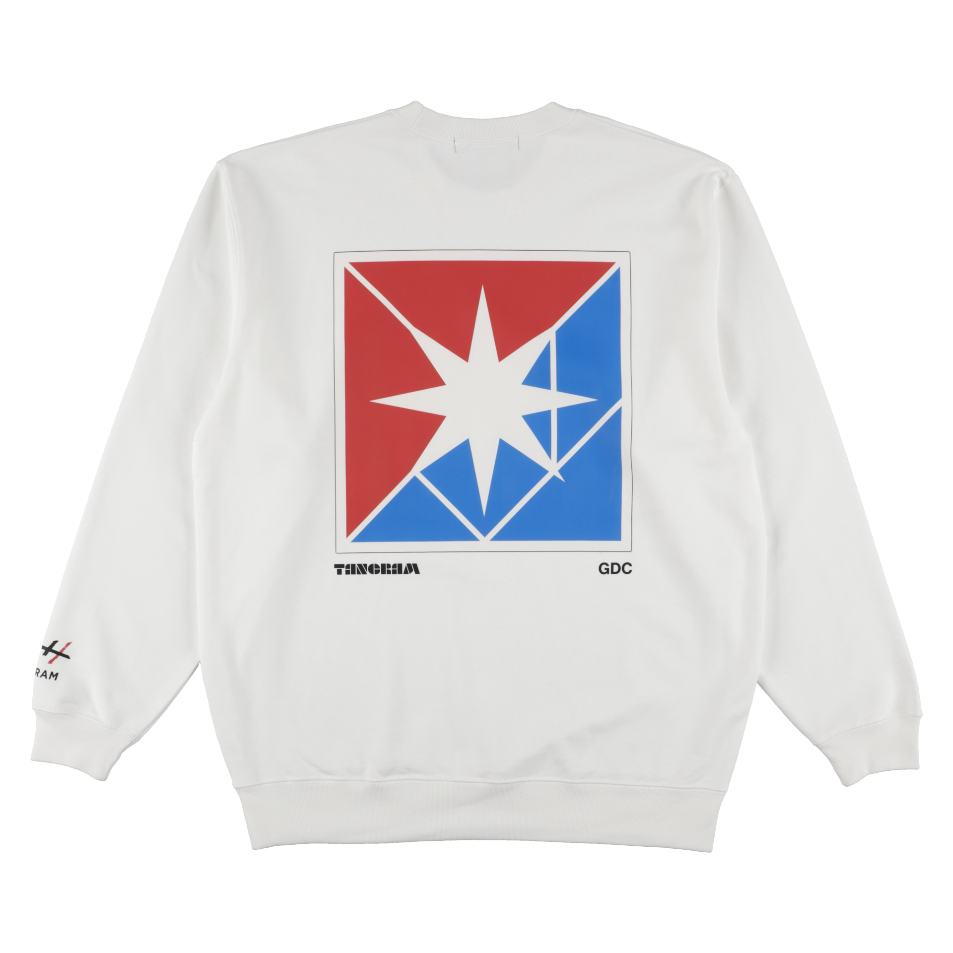GDC×TANGRAM 5TH ANNIV. TRICO SWEAT CREW WHITE TGS-MT191