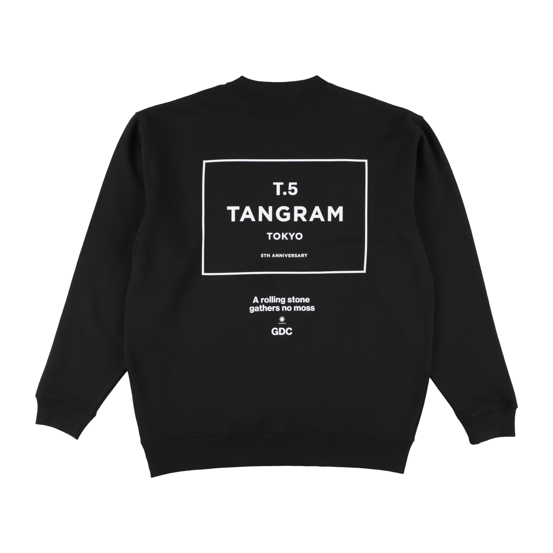 GDC×TANGRAM 5TH ANNIV. T.5 TOKYO SWEAT CREW BLACK TGS-MT192