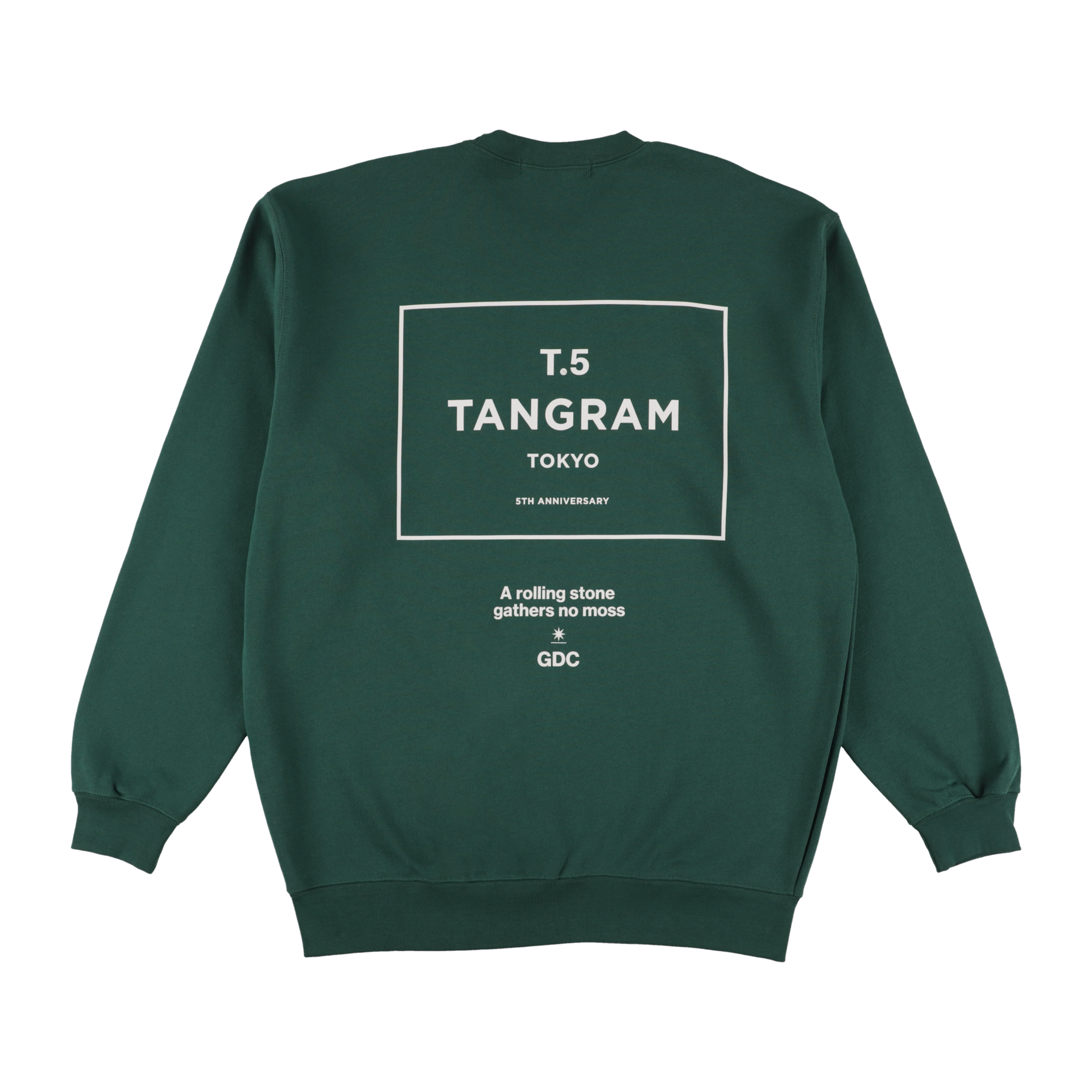 GDC×TANGRAM 5TH ANNIV. T.5 TOKYO SWEAT CREW GREEN TGS-MT192