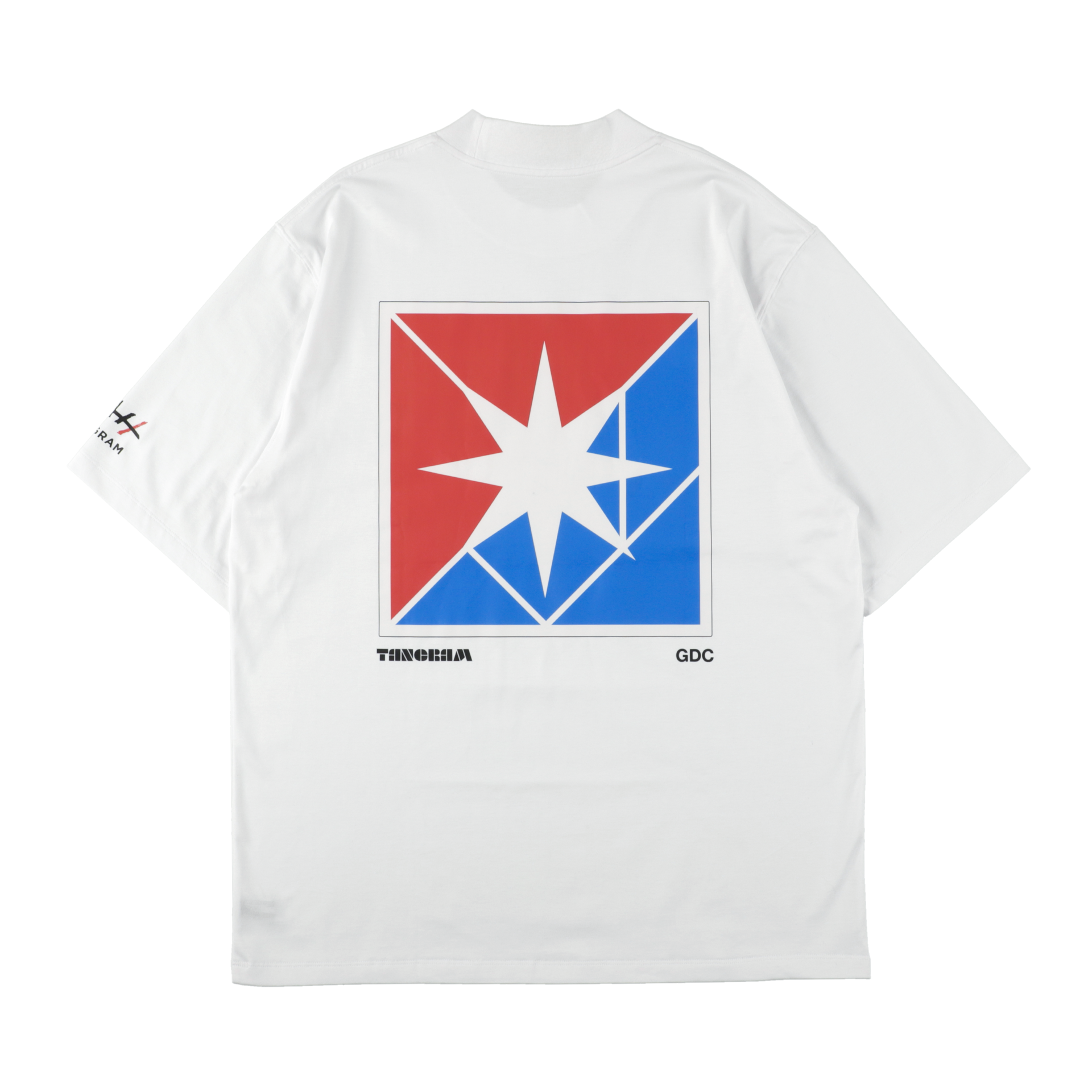 GDC×TANGRAM 5TH ANNIV. TRICO MOCK NECK WHITE TGS-MT197