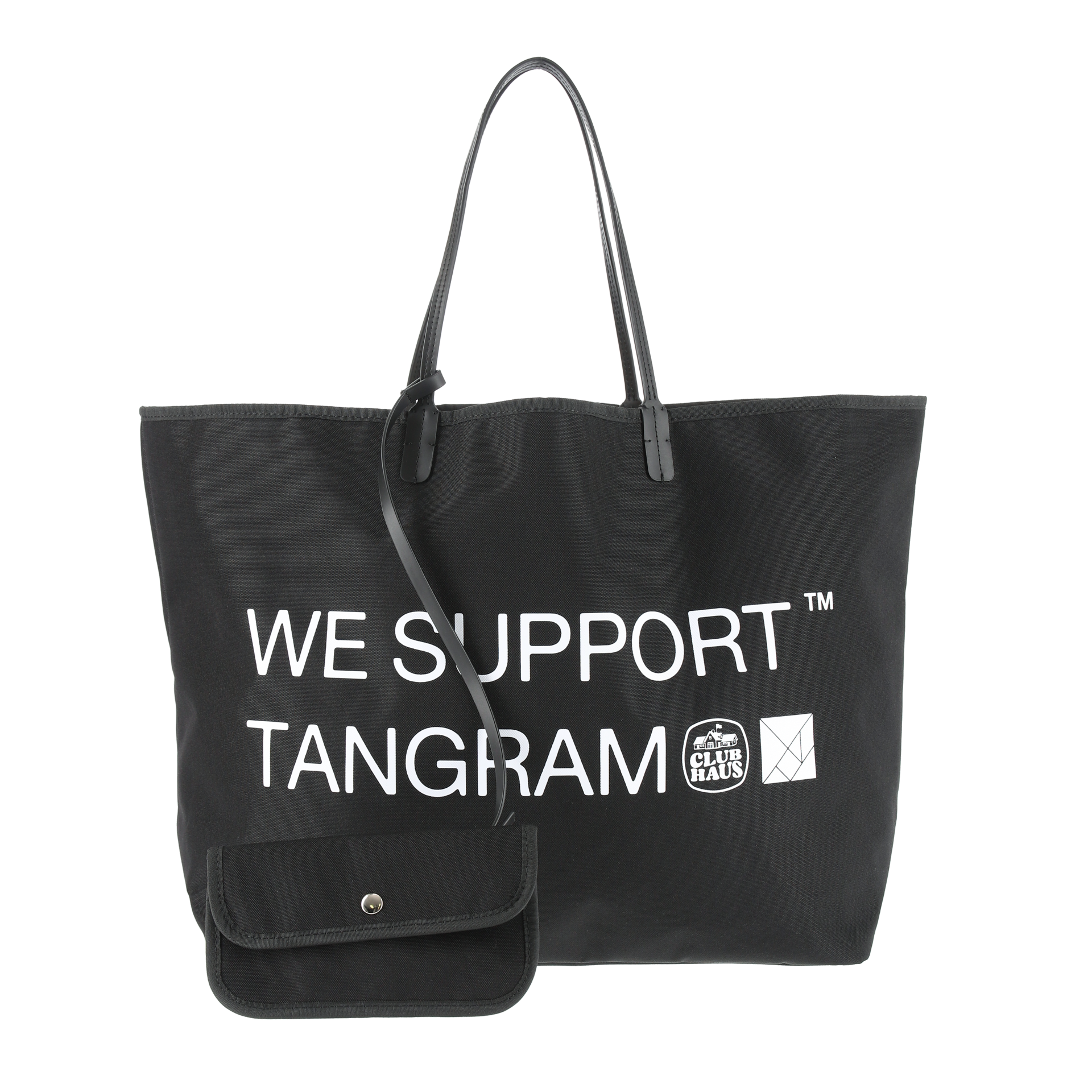 CLUBHAUS × TANGRAM REVERSIBLE TORT BAG BLACK / WHITE TG-BAG07