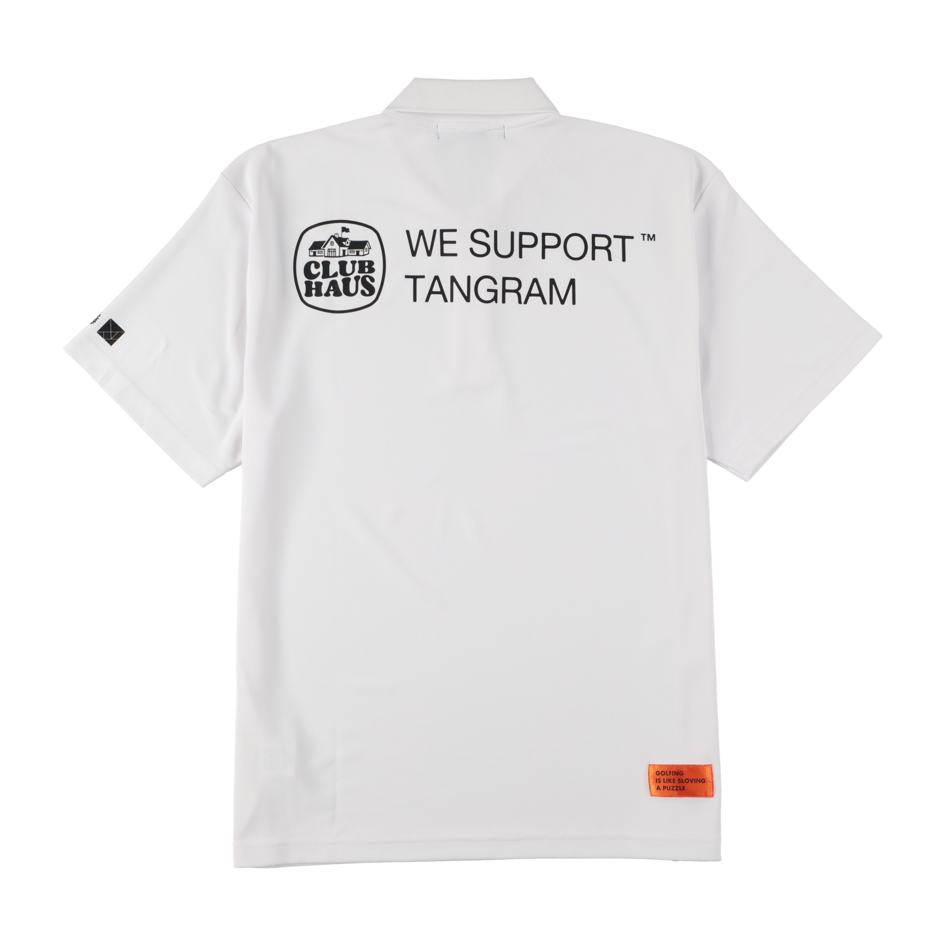 CLUBHAUS × TANGRAM CREW POLO SHIRTS WHITE TGS-MPL19