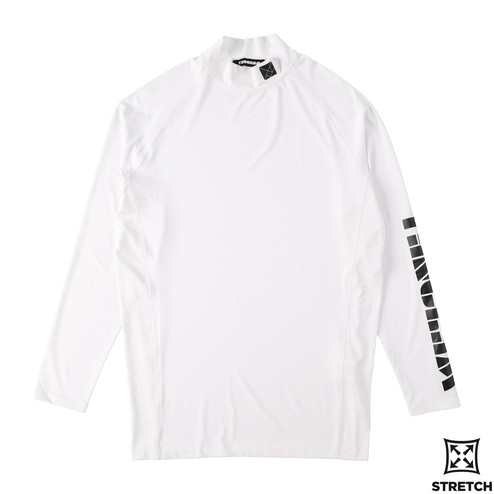 STRETCH FIT LOGO MOCKNECK TEE WHITE TGS-MT09 – TANGRAM STRETCH FIT LOGO MOCKNECK TEE WHITE TGS-MT09 – TANGRAM