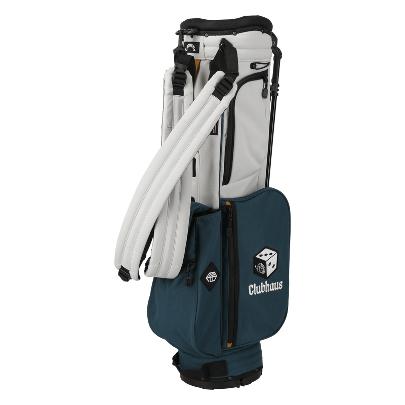 CLUBHAUS × JONES × TANGRAM ROVER CADDY BAG CEMENT/BONDI BLUE TGA-G81 CLUBHAUS × JONES × TANGRAM ROVER CADDY BAG CEMENT/BONDI BLUE TGA-G81