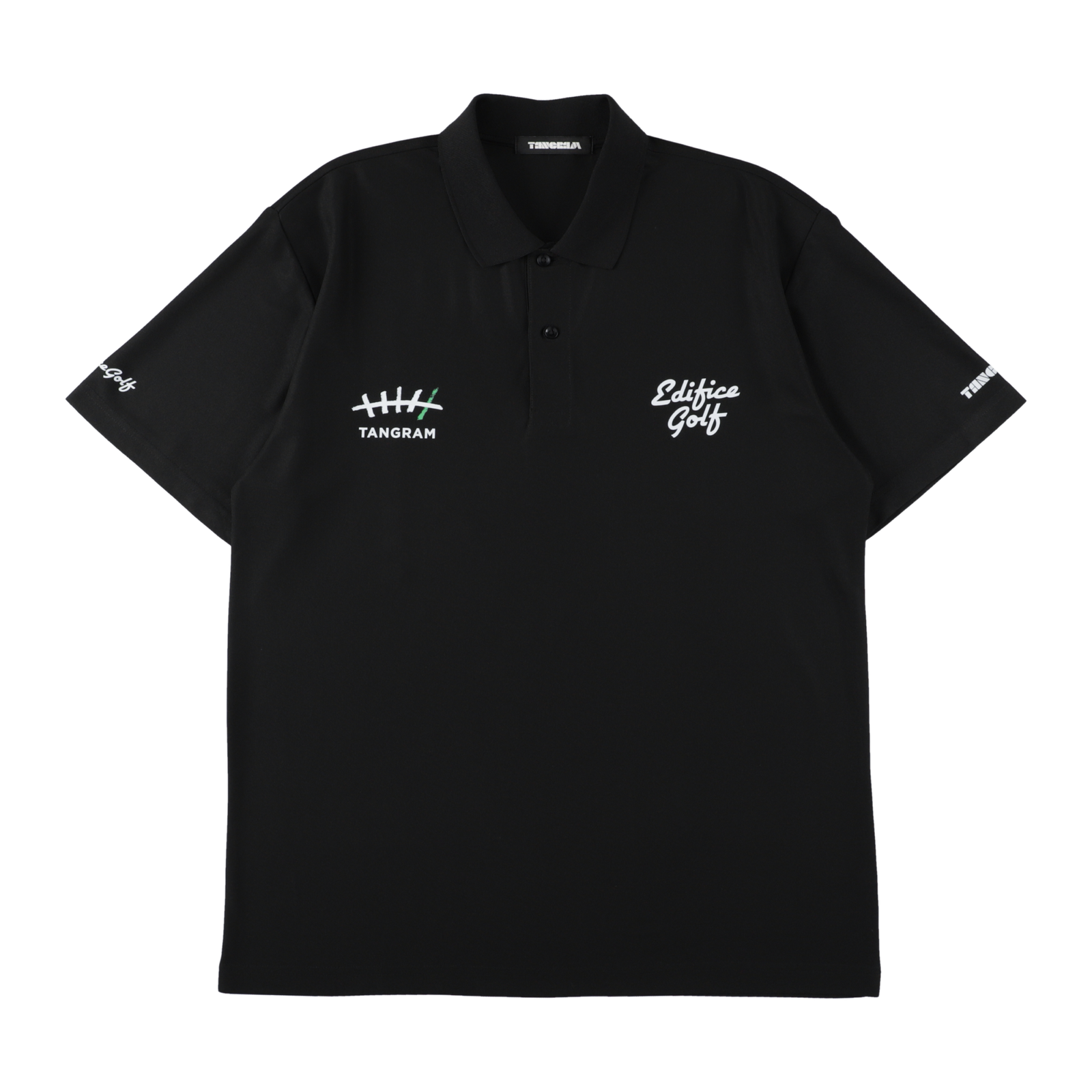 Tangram × Ramidus 黒 ポロシャツ EDIFICE GOLF × TANGRAM 5TH ANNIV. POLO SHIRTS BLACK TGS-MPL129
