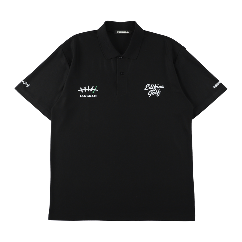 EDIFICE GOLF × TANGRAM 5TH ANNIV. POLO SHIRTS BLACK TGS-MPL129