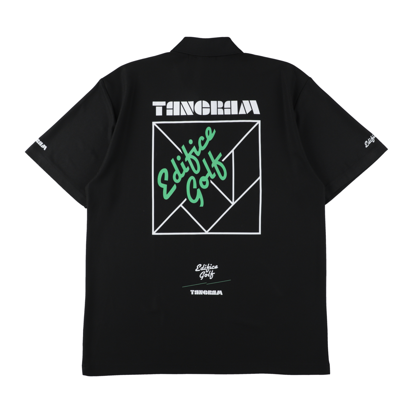 メンズウェア TANGRAM ACTIVE POLO SHIRTS EDIFICE GOLF × TANGRAM 5TH ANNIV. POLO SHIRTS BLACK TGS-MPL129