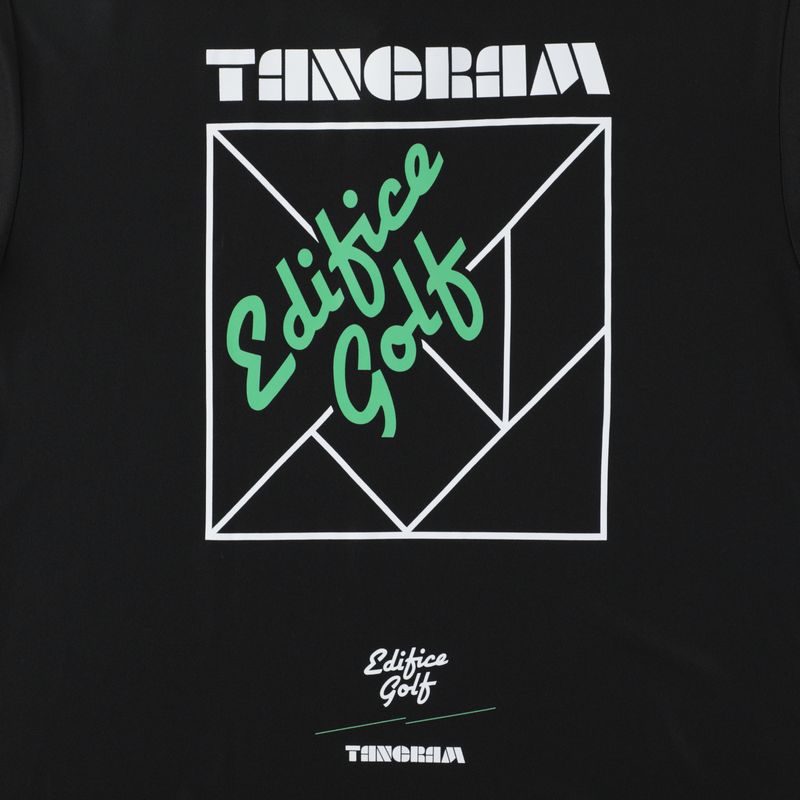 EDIFICE GOLF × TANGRAM 5TH ANNIV. POLO SHIRTS BLACK TGS-MPL129