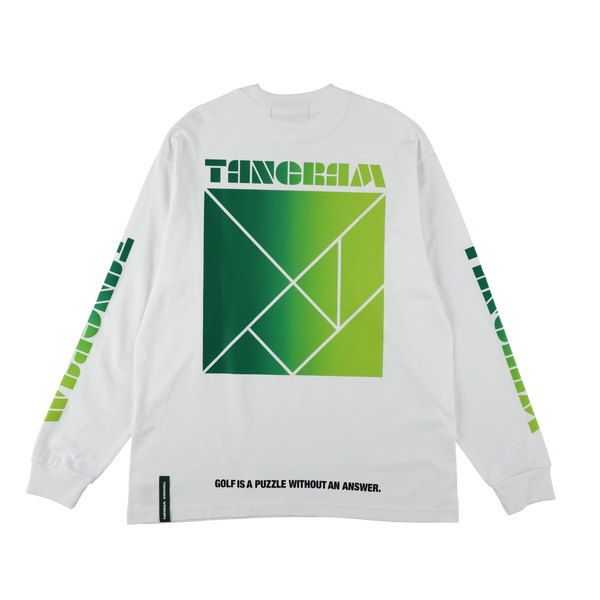 GRADATION LOGO LONG SLEEVE TEE WHITE TGA-MT134