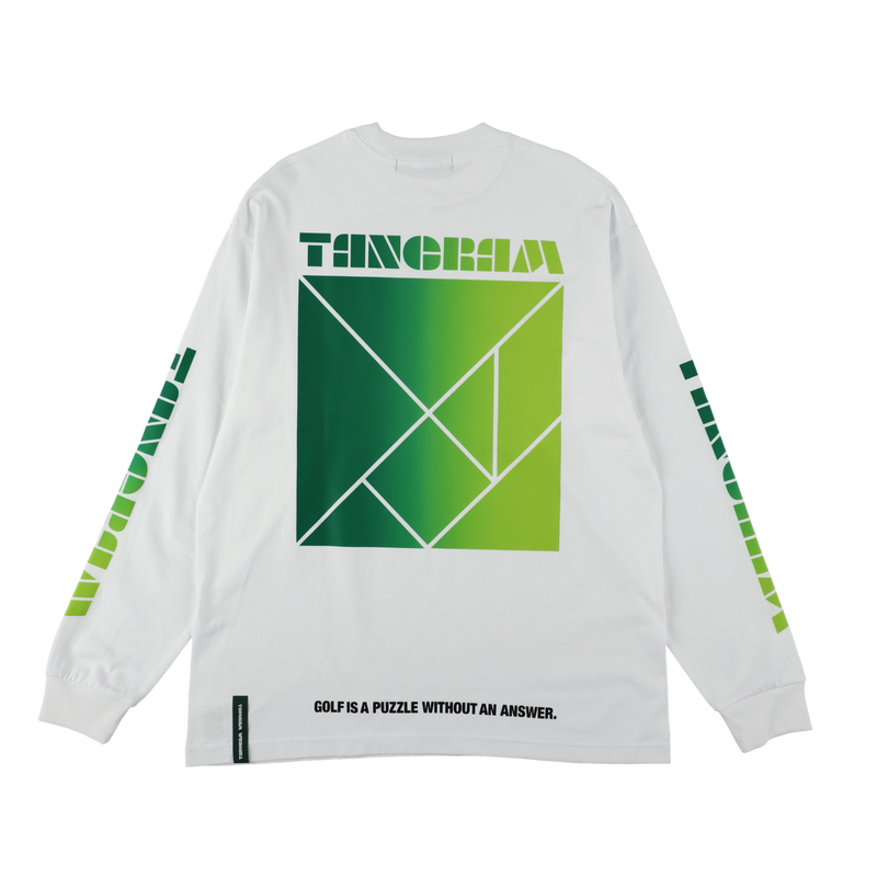 GRADATION LOGO LONG SLEEVE TEE WHITE TGA-MT134