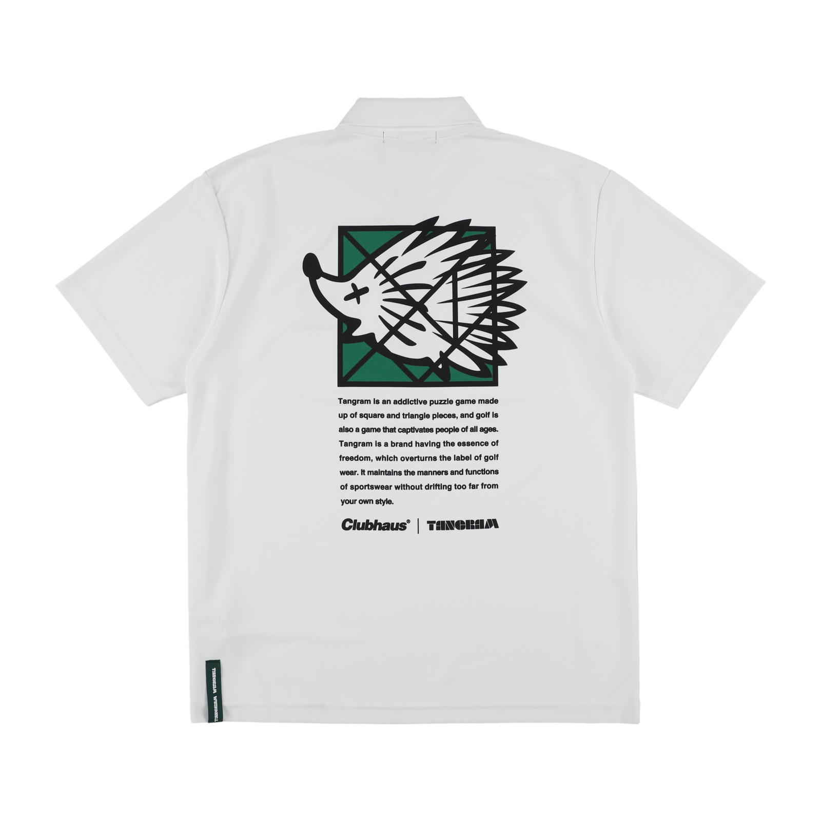 CLUBHAUS × TANGRAM TURF HEDGEHOG POLO SHIRTS WHITE TGS-MPL40 CLUBHAUS × TANGRAM TURF HEDGEHOG POLO SHIRTS WHITE TGS-MPL40