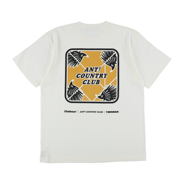 CLUBHAUS × ANTi COUNTORY CLUB × TANGRAM TRIPLE LOGO TEE V.WHITE / YELL