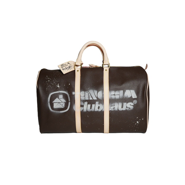 CLUBHAUS × TANGRAM LEATHER BOSTON BAG BROWN TG-BAG12