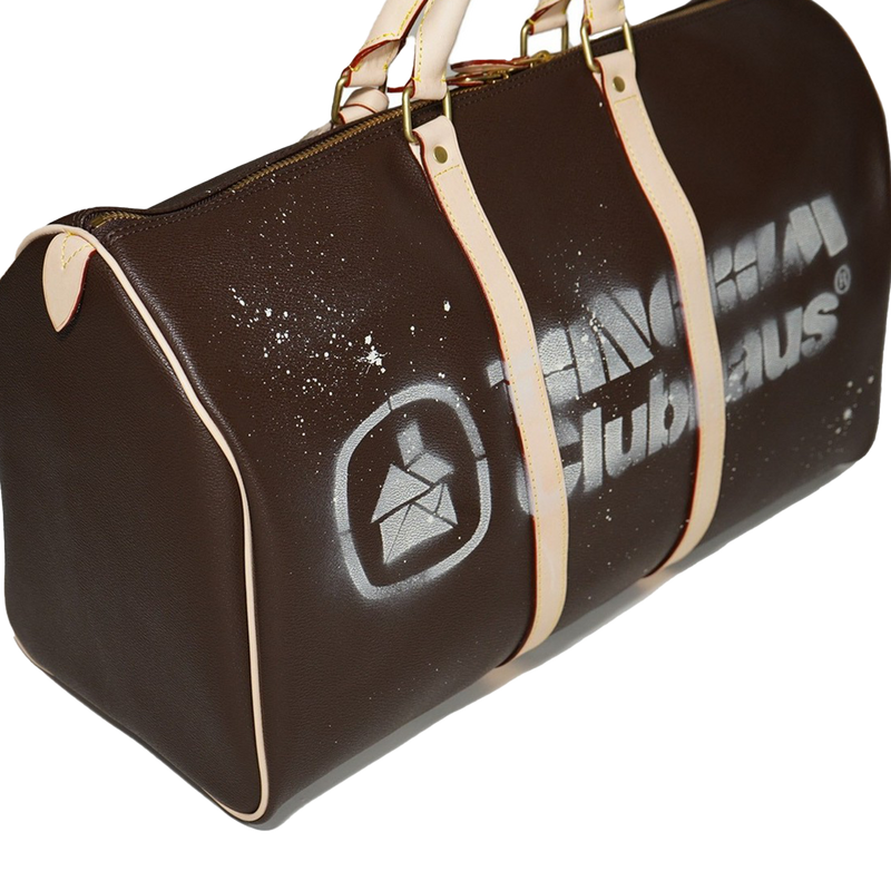 CLUBHAUS × TANGRAM LEATHER BOSTON BAG BROWN TG-BAG12