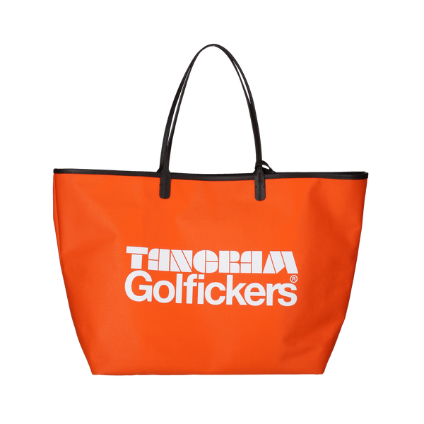 GOLFICKERS × TANGRAM REVERSIBLE TORT BAG ORANGE / OFF WHITE TG-BAG13