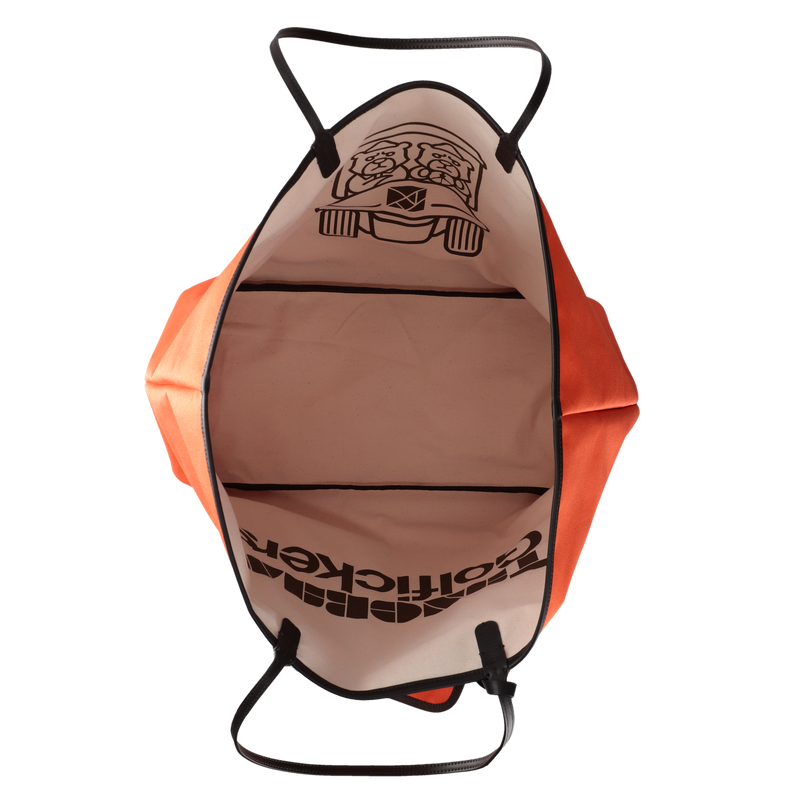 WE SUPPORT TANGRAM トートバッグ ゴルフバック GOLFICKERS × TANGRAM REVERSIBLE TORT BAG ORANGE / OFF WHITE